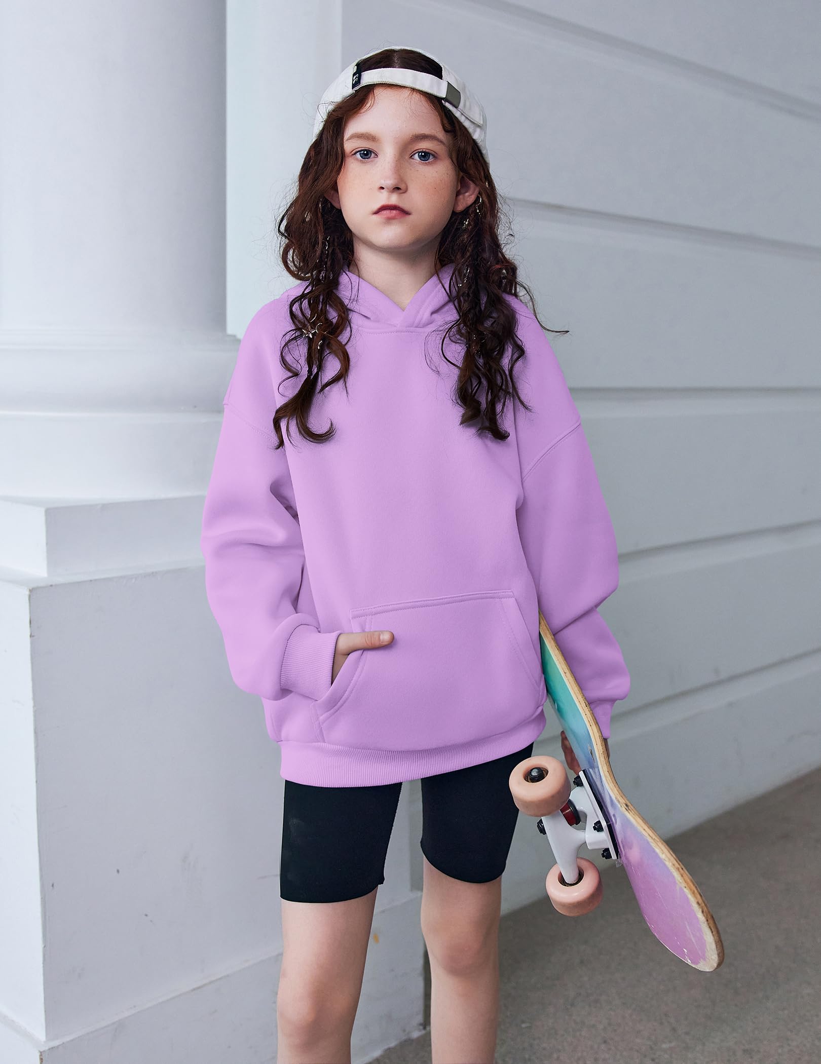 Arshiner Fille Sweats à Capuche en Polaire Enfant Pull Douce Confortable Chaude Hiver avec Poche Hoodie pour Filles 6-15 Ans