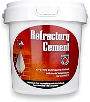 Meeco's Red Devil 610 Refractory Cement 1/2 Gallon - Pre-Mixed High-Temp Firebrick Mortar Up to 3000°F - USA Made