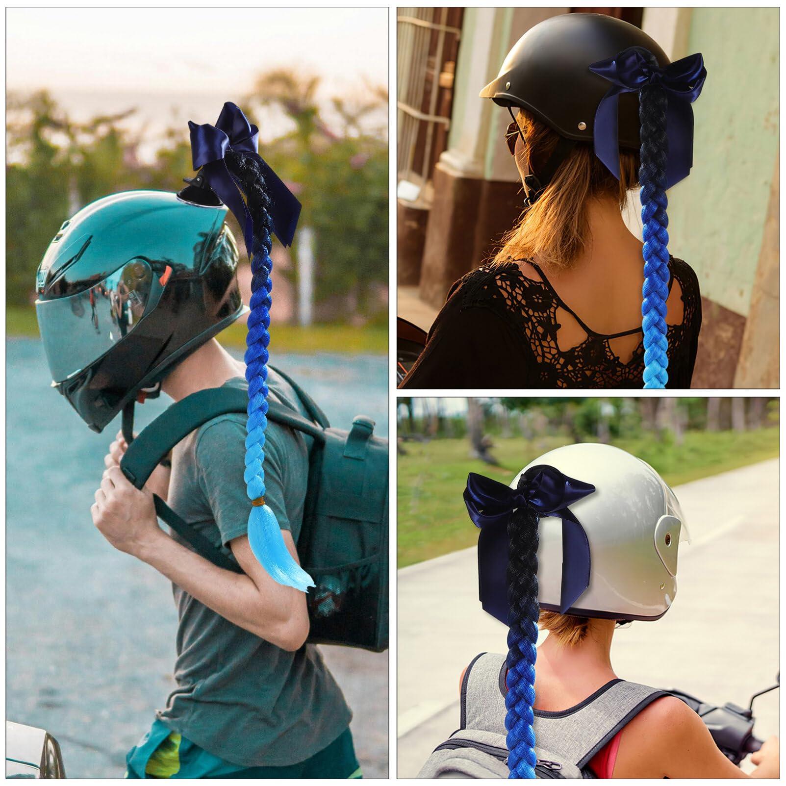 Gatuida Helmfrisur mit Zpfen Helm-Accessoires aus Hitzebestndigem  Material Einfache Befestigung mit Saugnpfen fr Skateboard und  Fahrradhelme ...