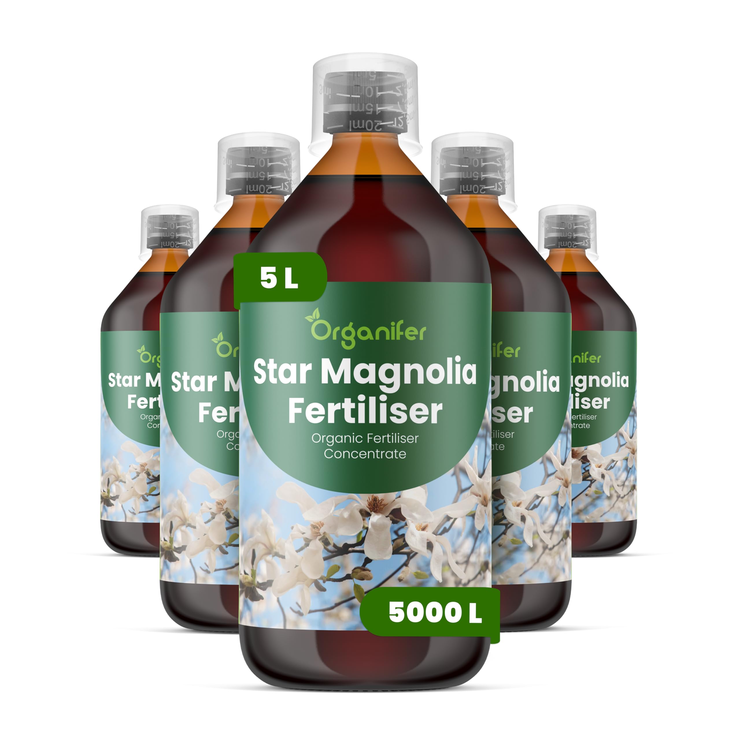 Fertilizante Líquido Para Magnolia Estrella - 5x1L - NPK 3-4-3