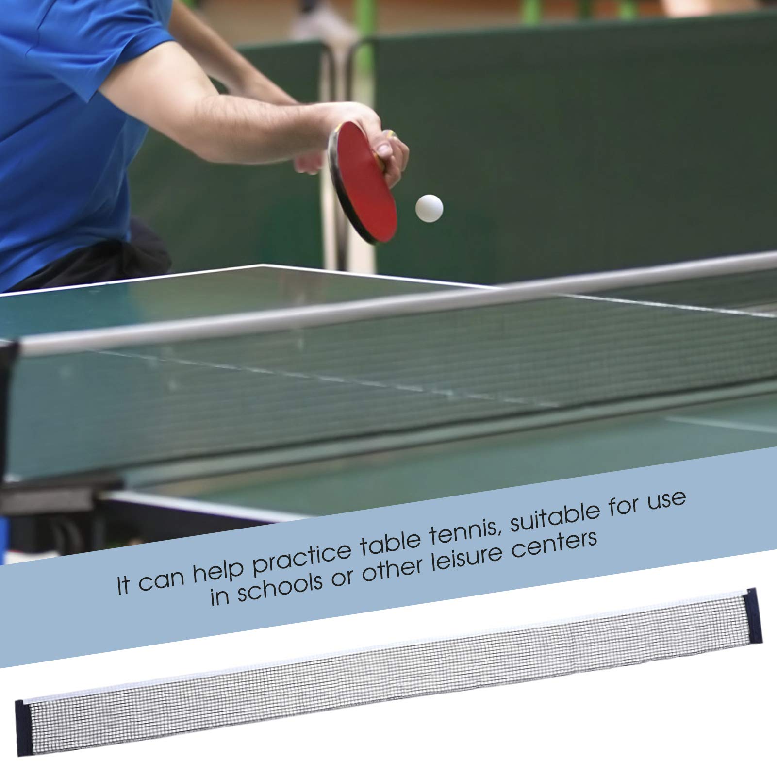 Filet De Ping-pong Rétractable 180x14 Cm - Polyester, Pour Intérieur/extérieur, Compétition Et Entraînement