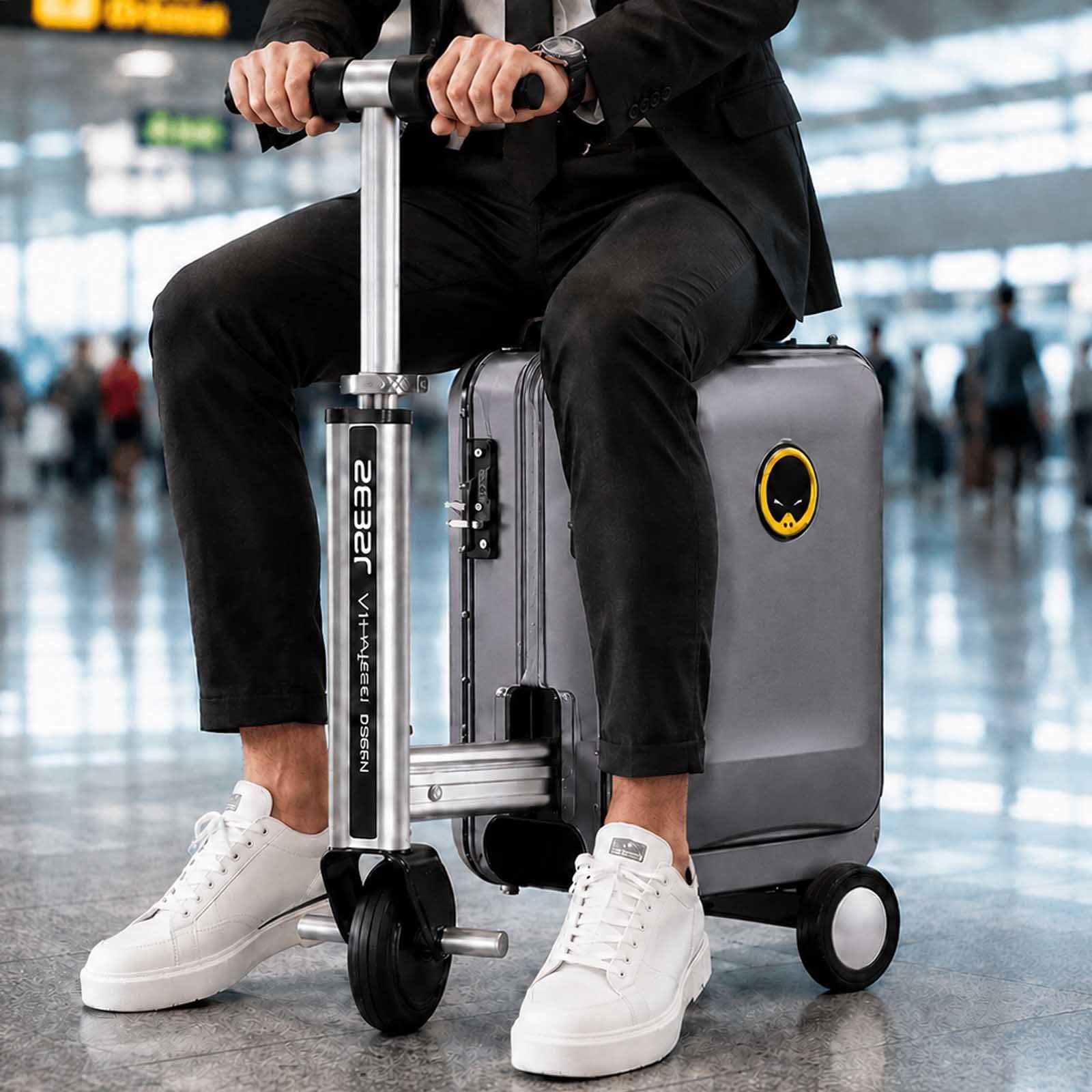 Maleta Eléctrica Montable,Capacidad De 20 L,Con Puerto De Carga Usb black