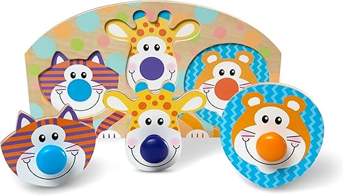 Miniatura 4 de Melissa & Doug First Play - Rompecabezas de madera Jumbo con diseño de safari (3 piezas)