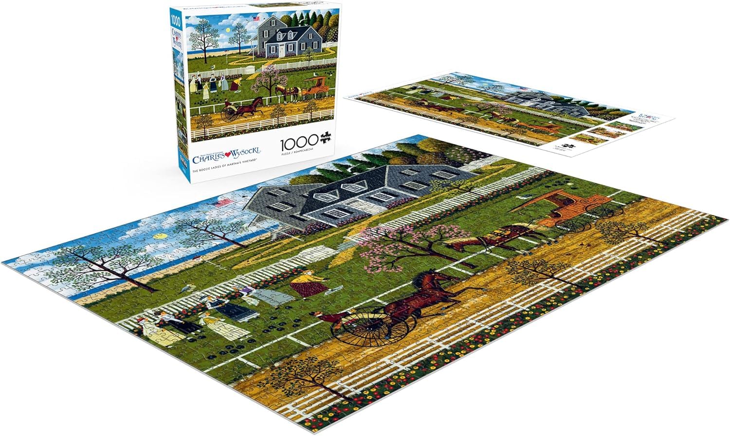 Buffalo Games - Charles Wysocki - The Boccie Ladies of Martha's Vineyard - 1000 Piece Jigsaw Puzzle - Image 4