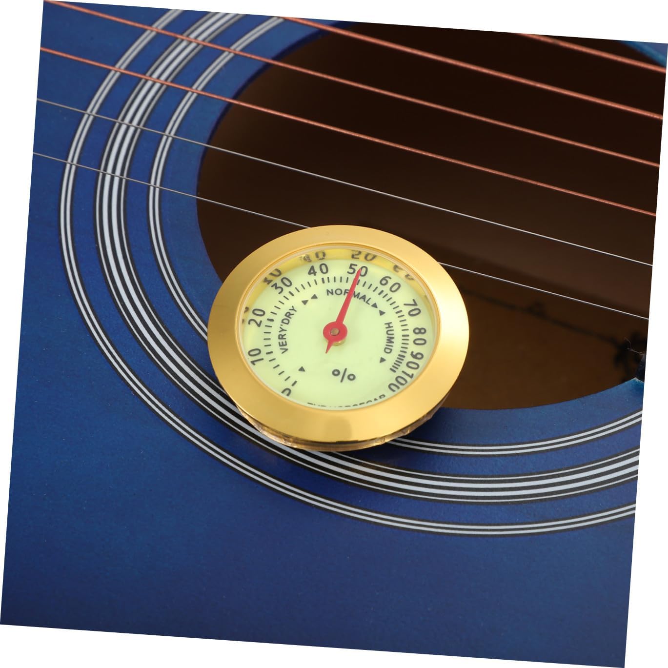 Mechanical Round Cigar Hygrometer with Accurate Humidity Gauge Small Lightweight Analog Humidity for Cigar Humidor Box and Musical Instrument Cases Wear-resistant Design