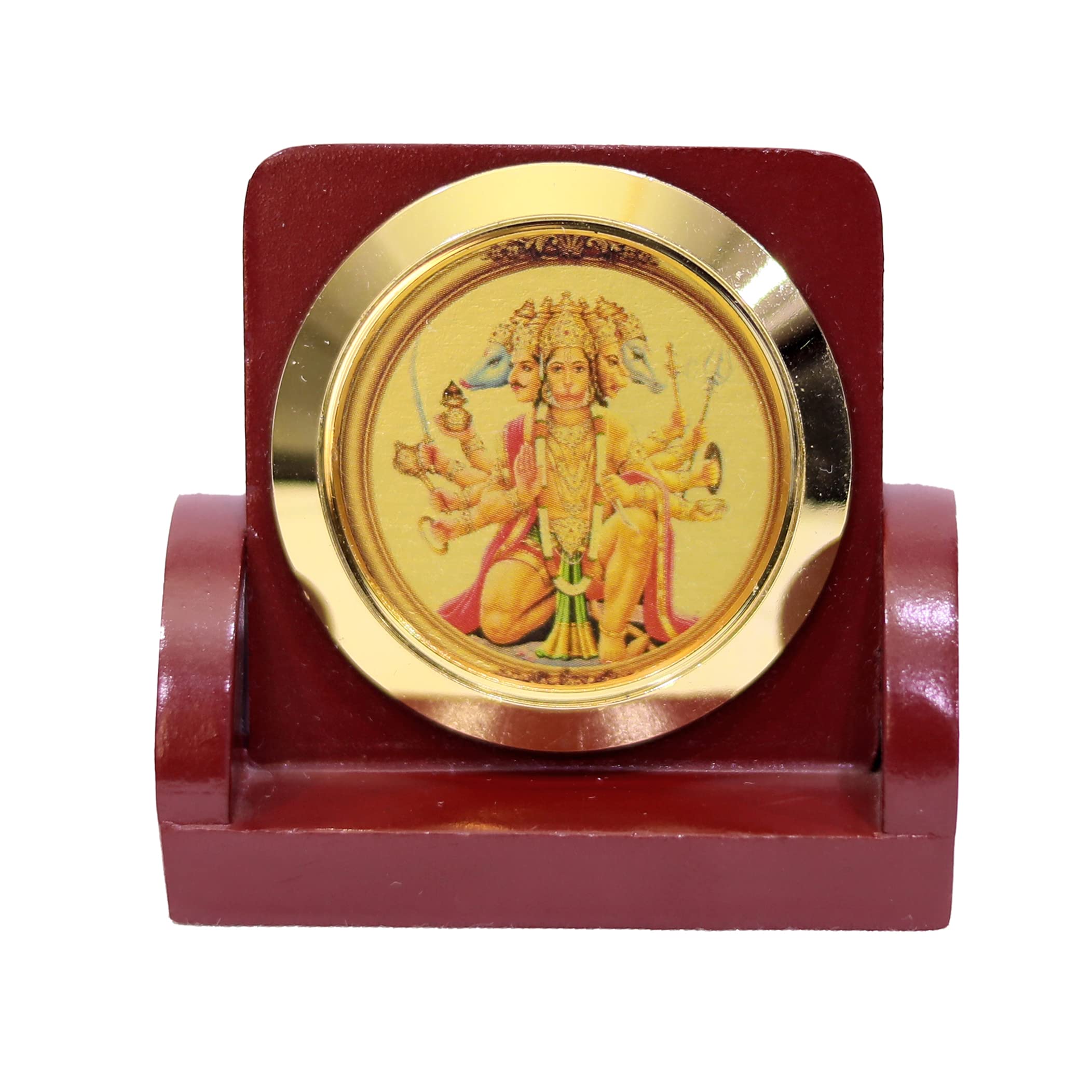 Buy Panchmukhi Hanuman Ji Wooden Photo Frame Car Dashboard With 3M Tape