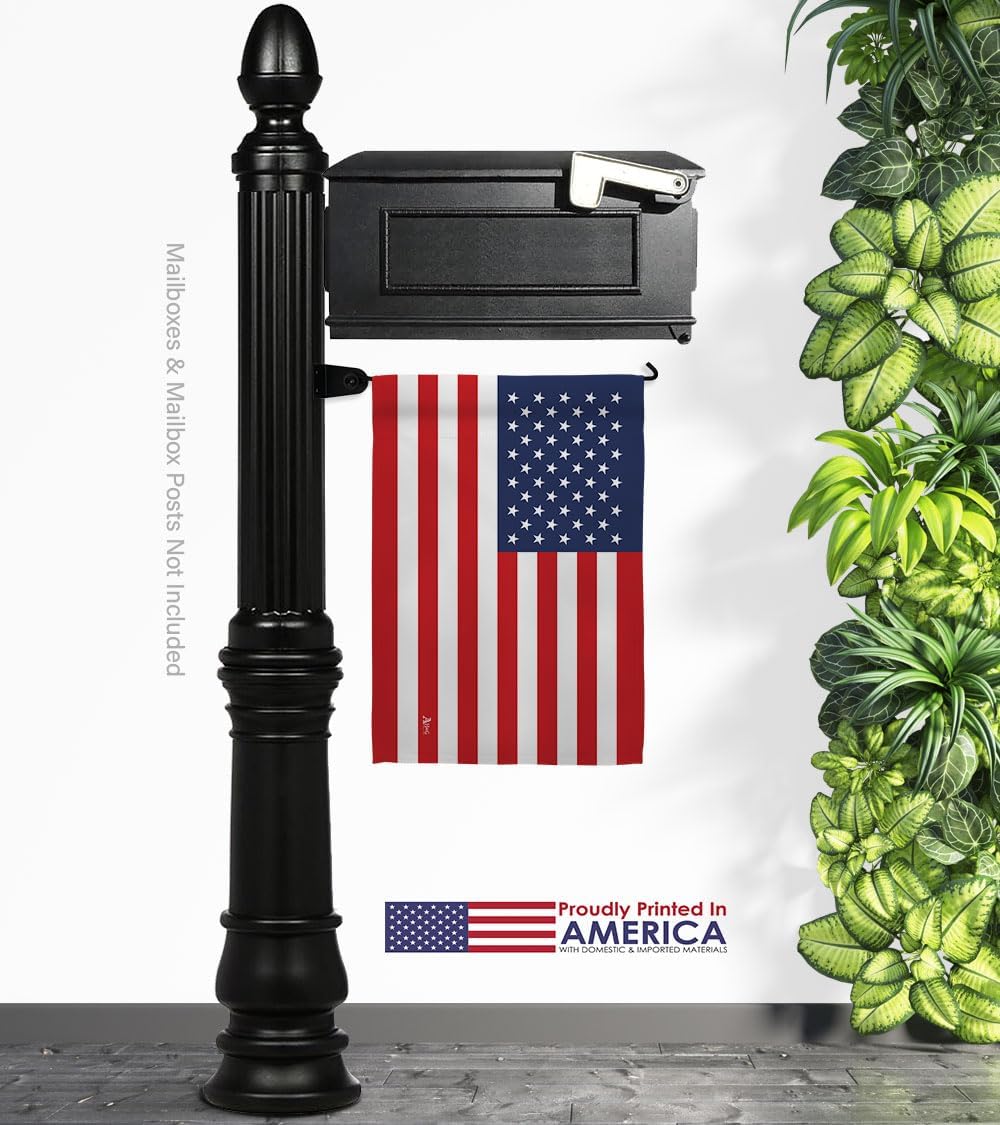 Mailbox Stand Flag Hanger Wall Hanging Delux Metal Door Sign Patio Poster Porch Home Decor Tapesty Accessory Banner Display Pole Garden Stakes Campsite RV Grandma House Front Yard Decorations Gifts image 3