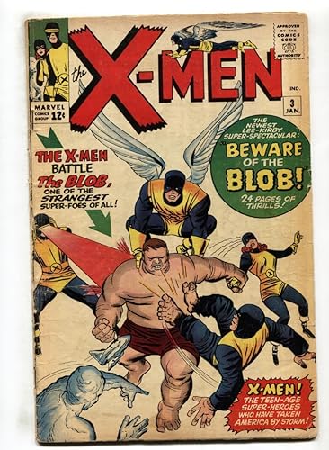 X-MEN #3 comic book-1963-MARVEL COMICS-First BLOB
