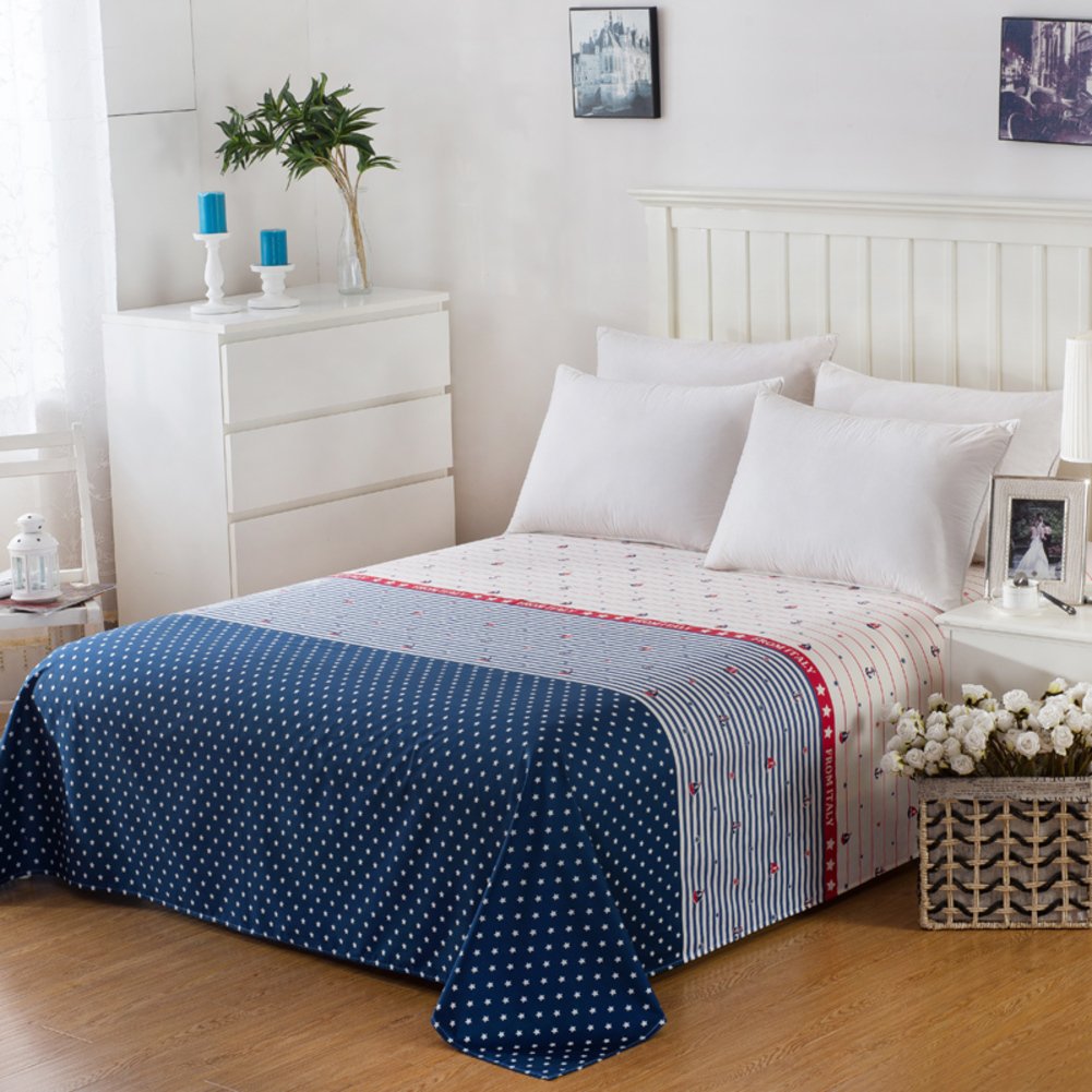 Drap en coton été 160x230cm anti-transpiration pour matelas une place
