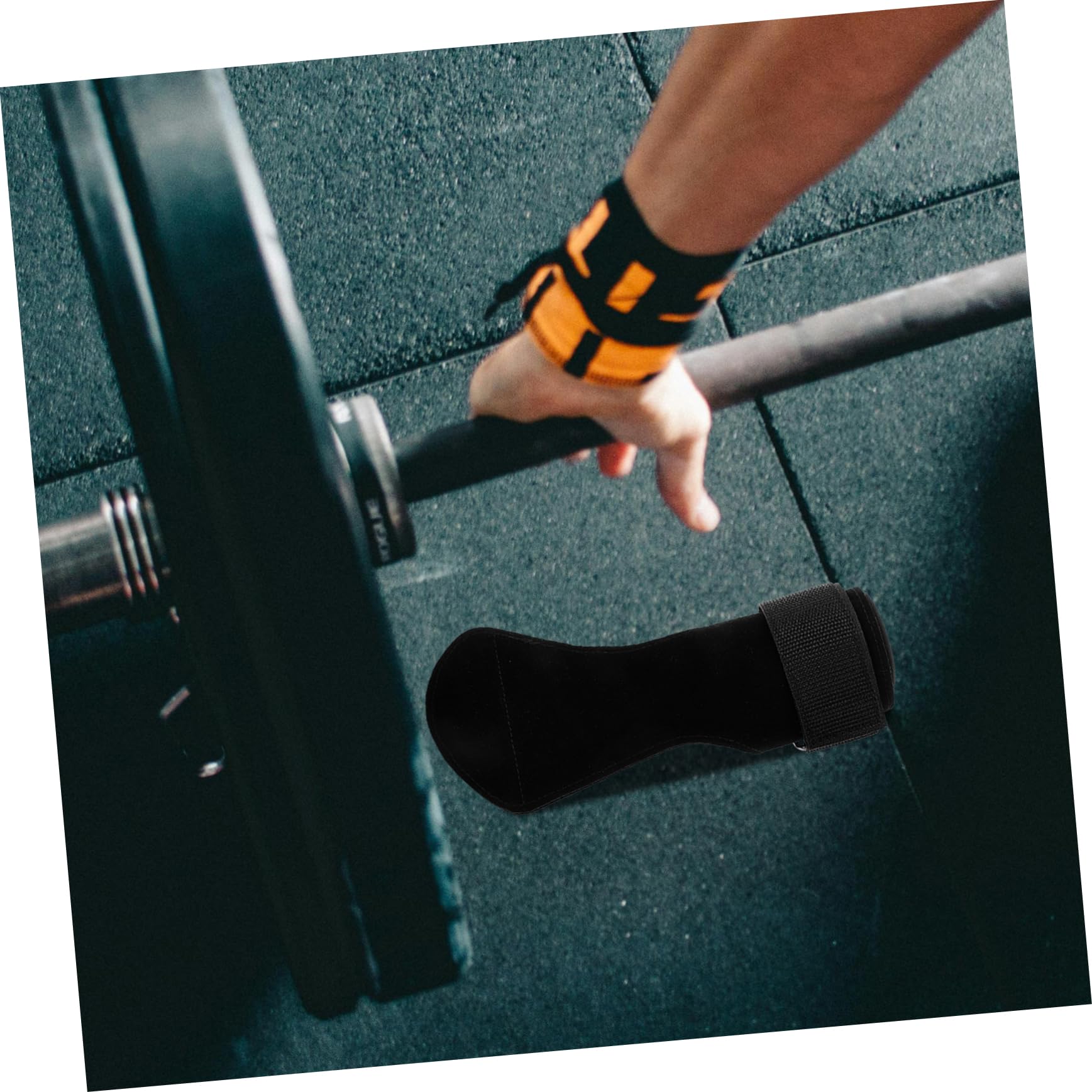 Holibanna 1 Pair Weightlifting Grip Palm Protectors Durable Non Slip Wrist Strap Guard for Lifting Biking and Outdoor Sports Breathable Open Design for Enhanced