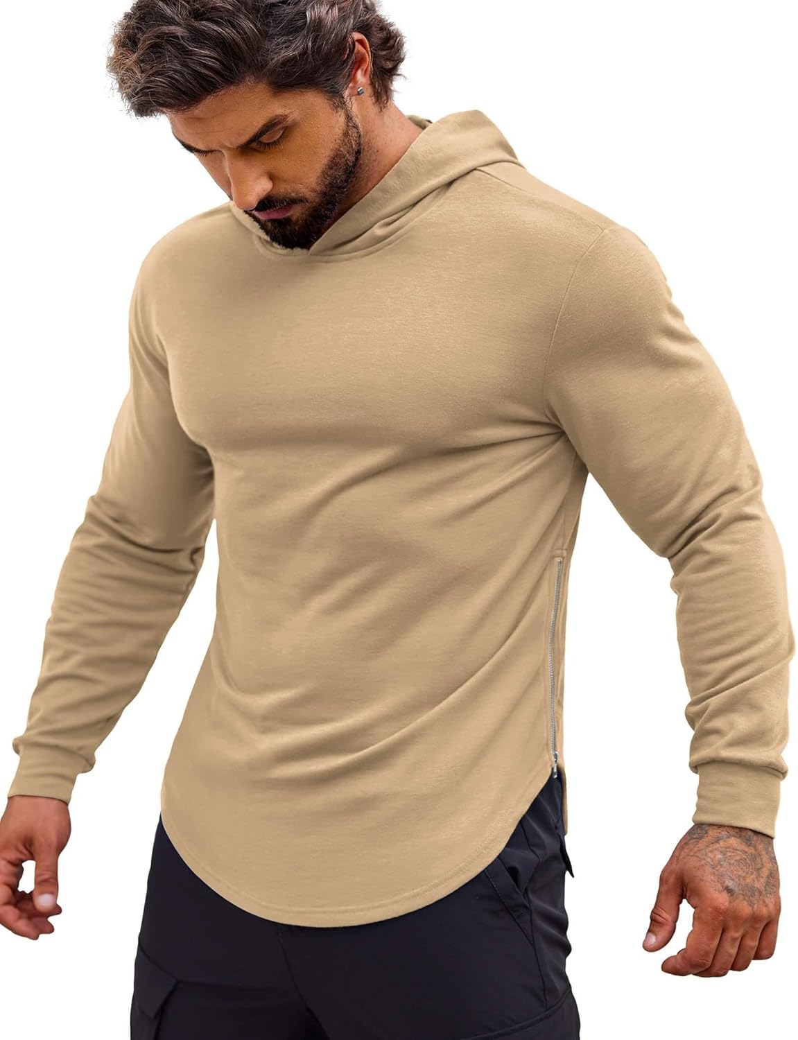 COOFANDY Men's Workout Sweatshirts Long Sleeve Muscle Fit Athletic Gym Hoodies Pullover
