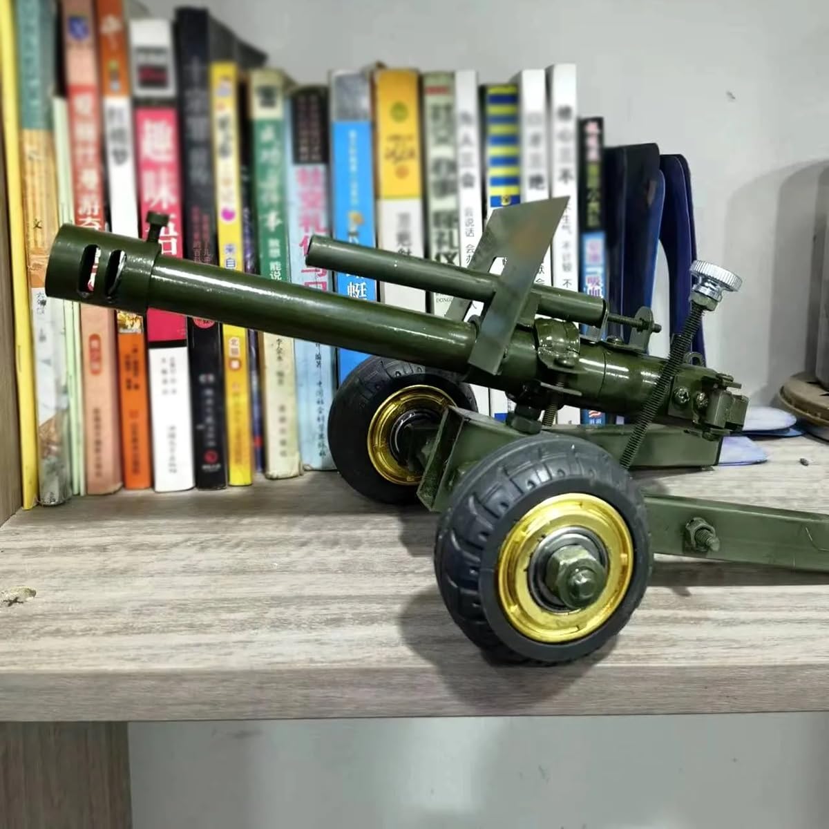 Quesardens Nuevo cañón de petardo, cañón de artillería de petardo inoxidable 304, modelo de lanzador de petardos, adornos de colección de modelos militares (color: C)
