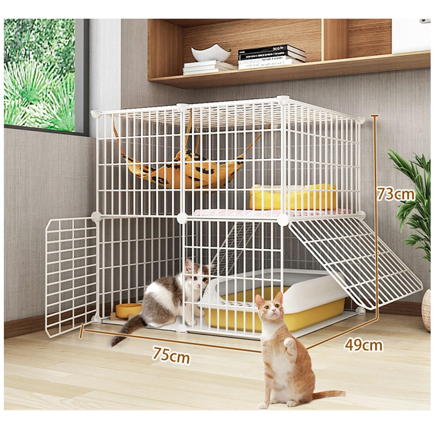 猫ケージ キャットケージ DIY折り畳み式 4段大型 大空間 おしゃれ