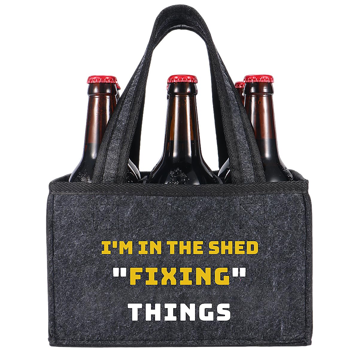 Funny Birthday Gifts for Men, Personalised Beer Carrier Shed Tote Bag