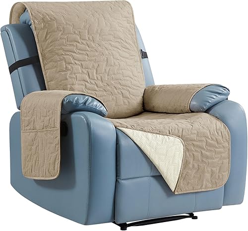 Miniatura 27 de CUCRAF Funda acolchada antideslizante para sofá, resistente al agua, protector de muebles para sofá de 3 cojines, apto para mascotas, funda de sofá