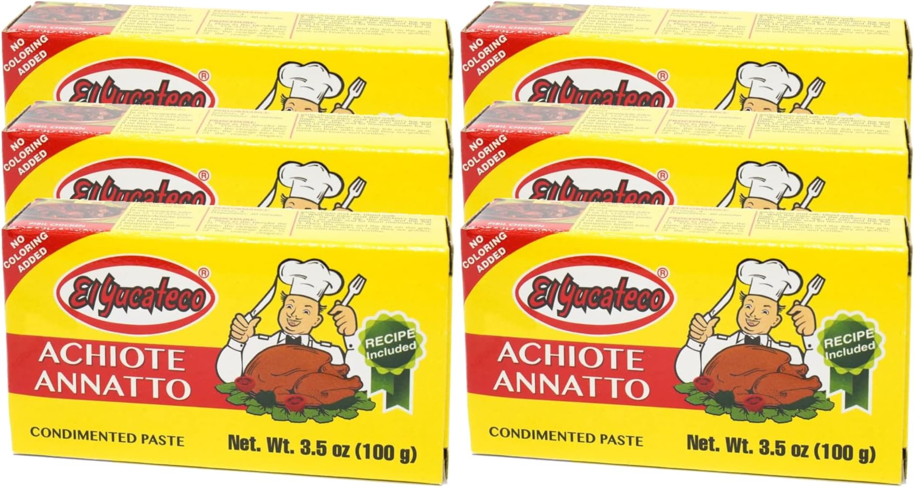 El YucatecoAchiote Paste 3.5 oz (Pack of 6)