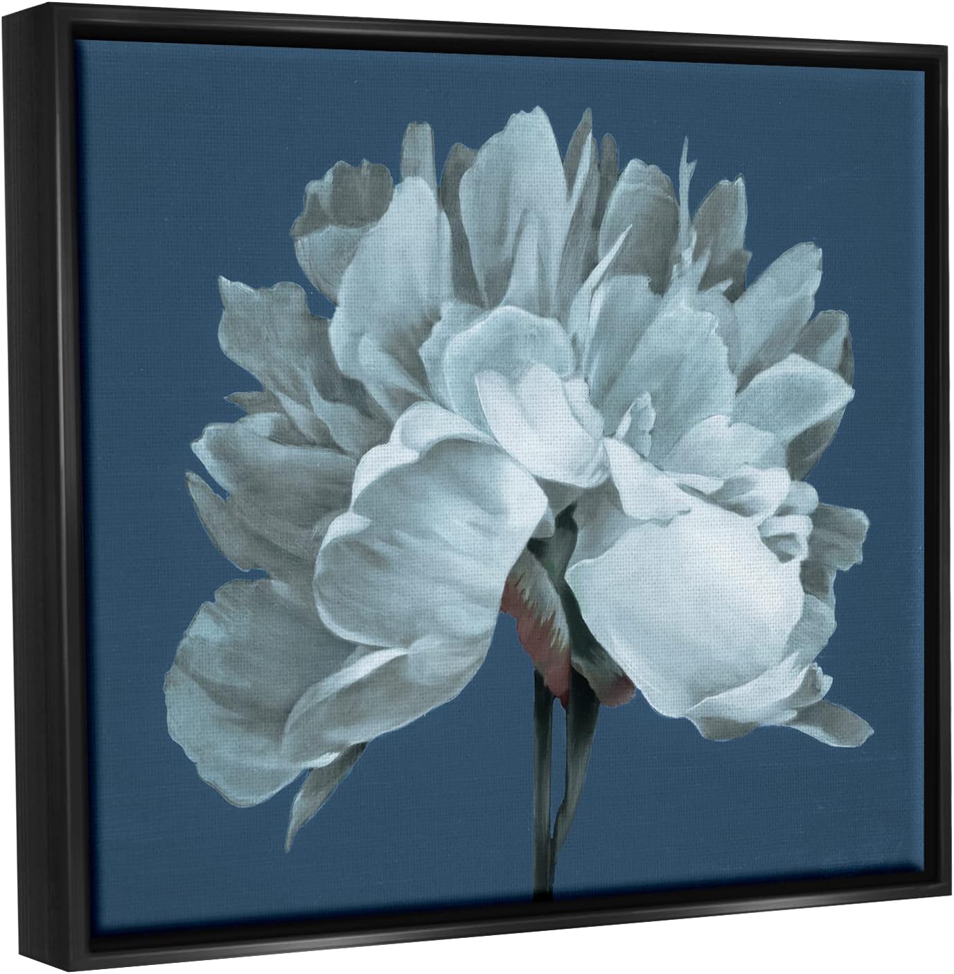 Stupell Industries Contemporary White Bloom Single Flower Sprig Floating Framed Wall Art, Design By Liz Jardine