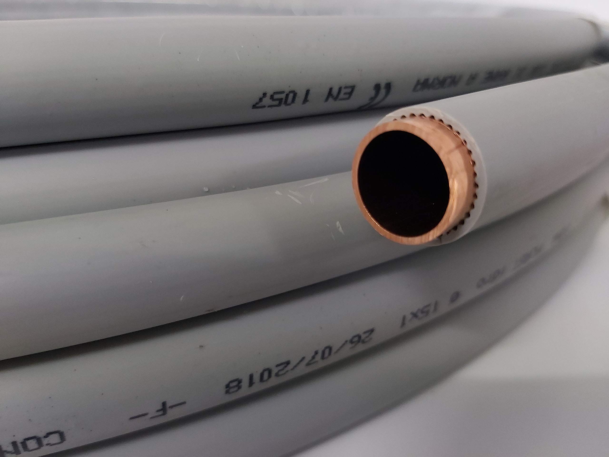 10m Kupferrohr WEICH im RING UMMANTELT 15×1 mm als 10m DIN EN1057 / copper tube