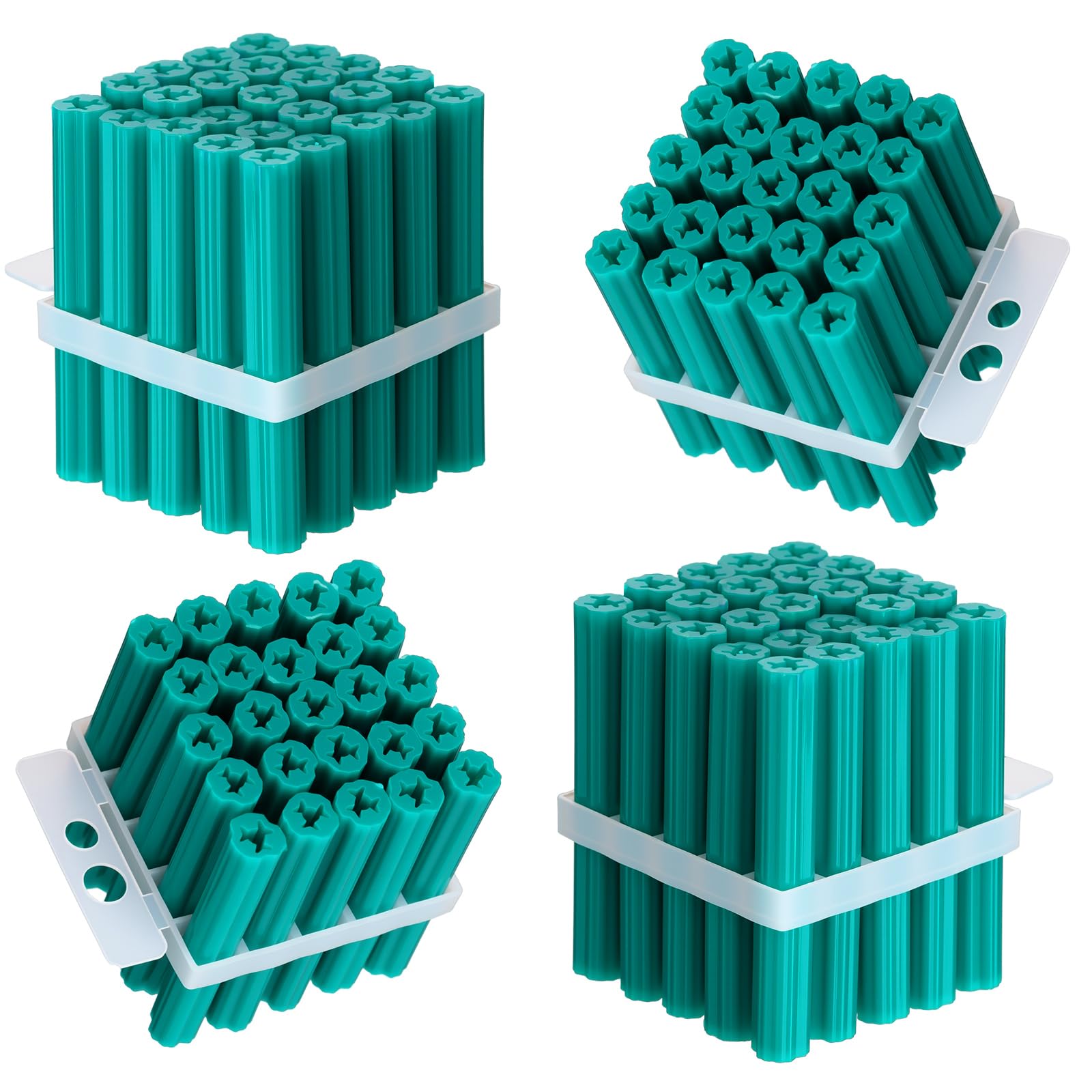 Green Plastic Anchors - 100 Pack for Concrete -11 Green Plastic Anchors - 100 Pack for Concrete -11