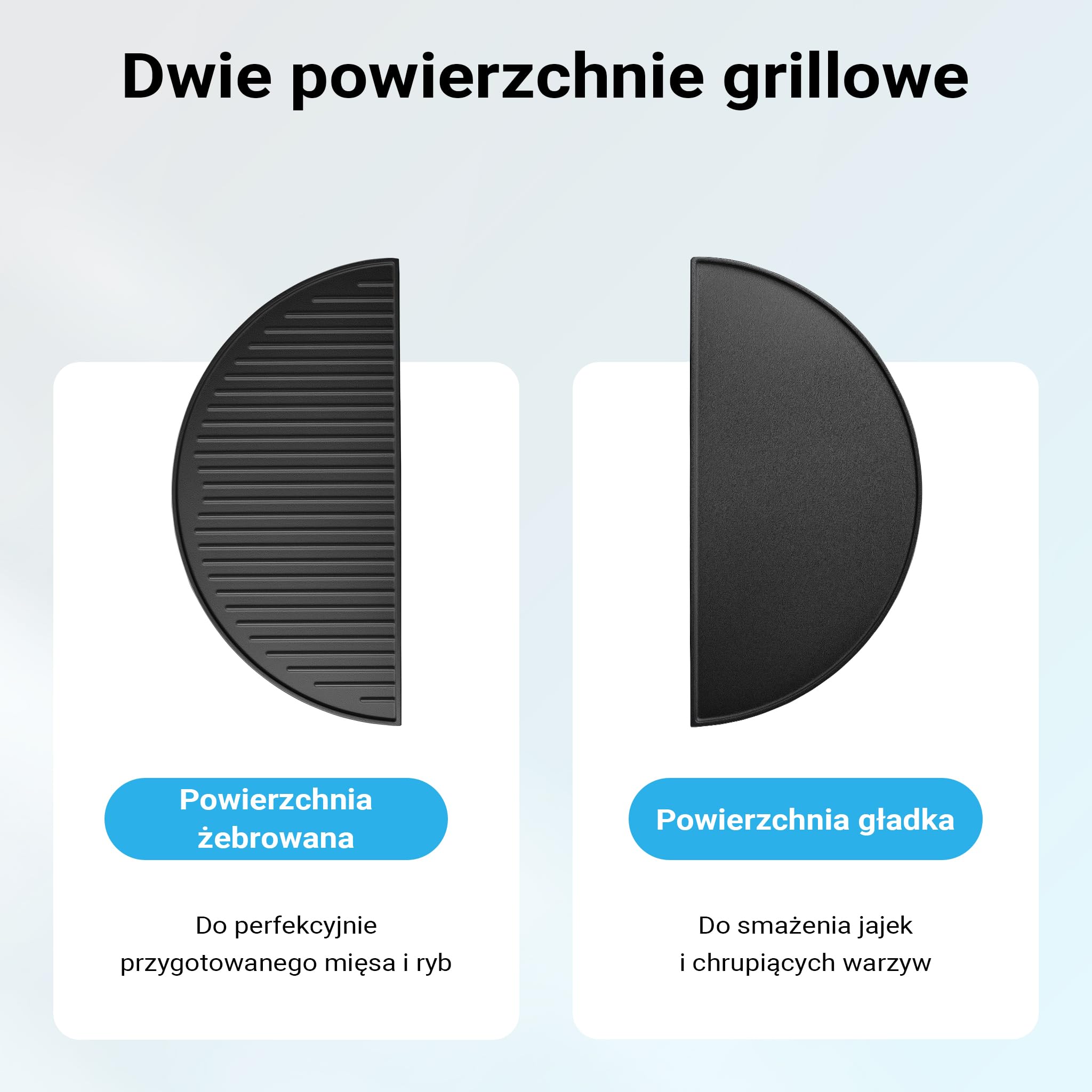 Wiltec Płyta grillowa o wymiarach 46,7 x 22,8 x 1,5 cm z żeliwa i powłoką emaliową, ruszt do grilla półokrągły, na ognisko, grilla i węgiel