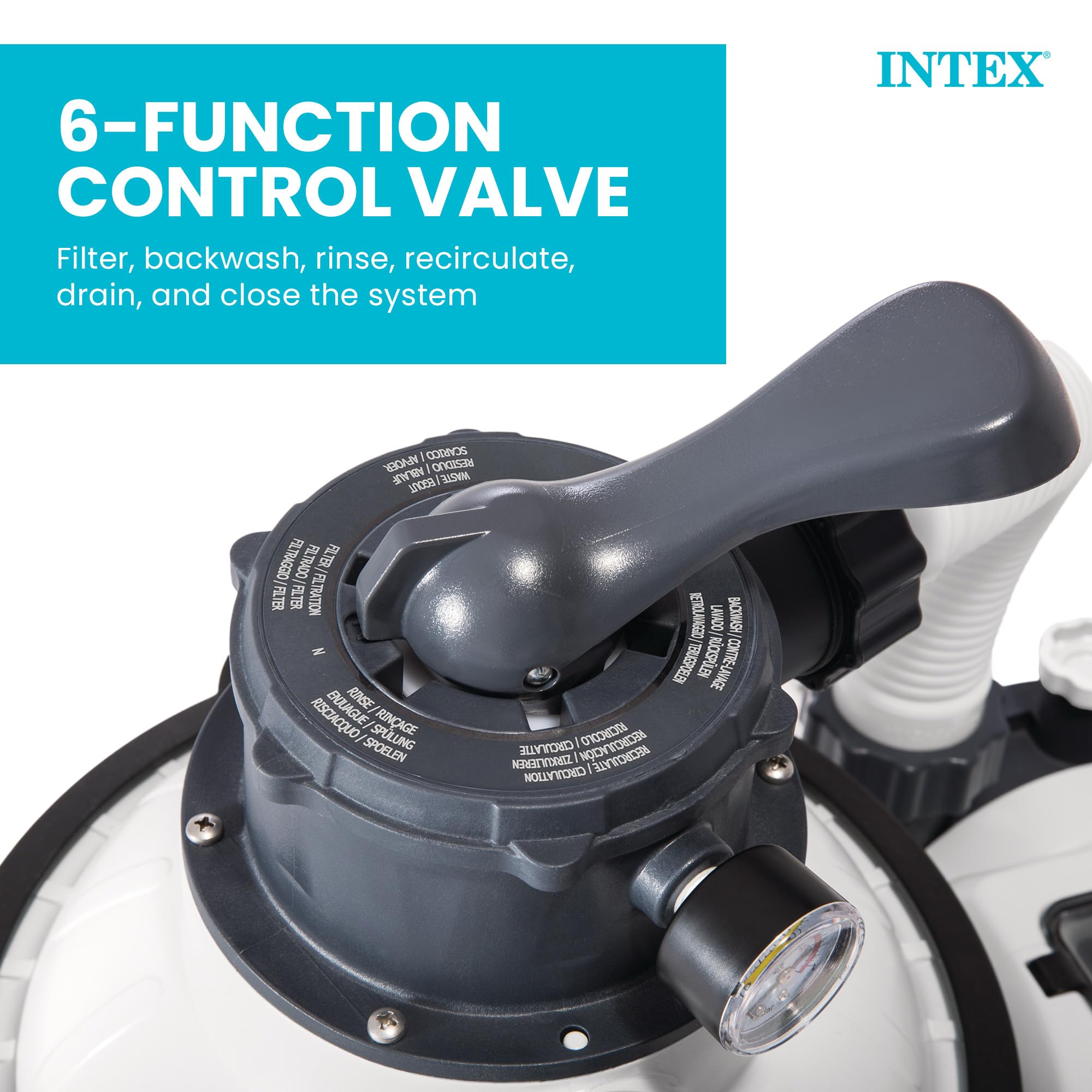 Snapklik.com : INTEX 1,500 GPH Krystal Clear Sand Filter Pump For Above ...