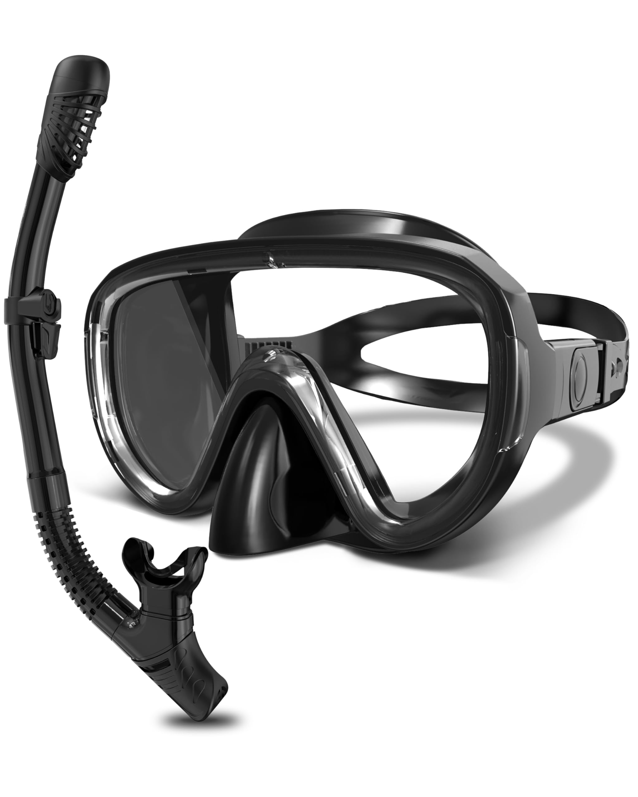 G2RISE SN05 Schnorchelset Erwachsene, Taucherbrille mit Schnorchel Erwachsene, Anti-Leck Schnorchelset aus Gehärtetem Glaslinsen für Schnorcheln, Tauchen, Schwimmen