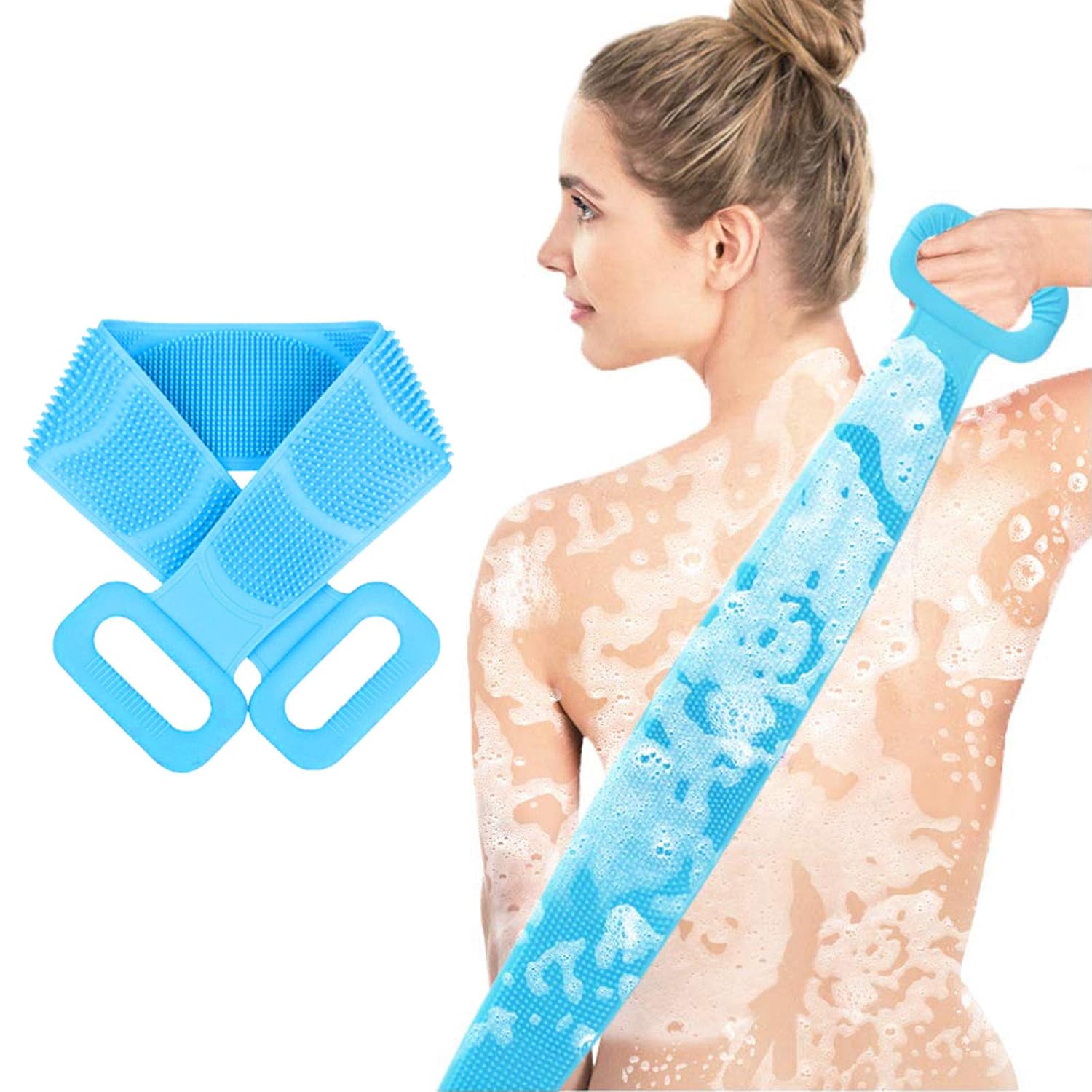 Silicone-Bath-Body-Brush-Scrubber Silicone Cheap mail order specialty store Back Scrubber Max 90% OFF Sho for