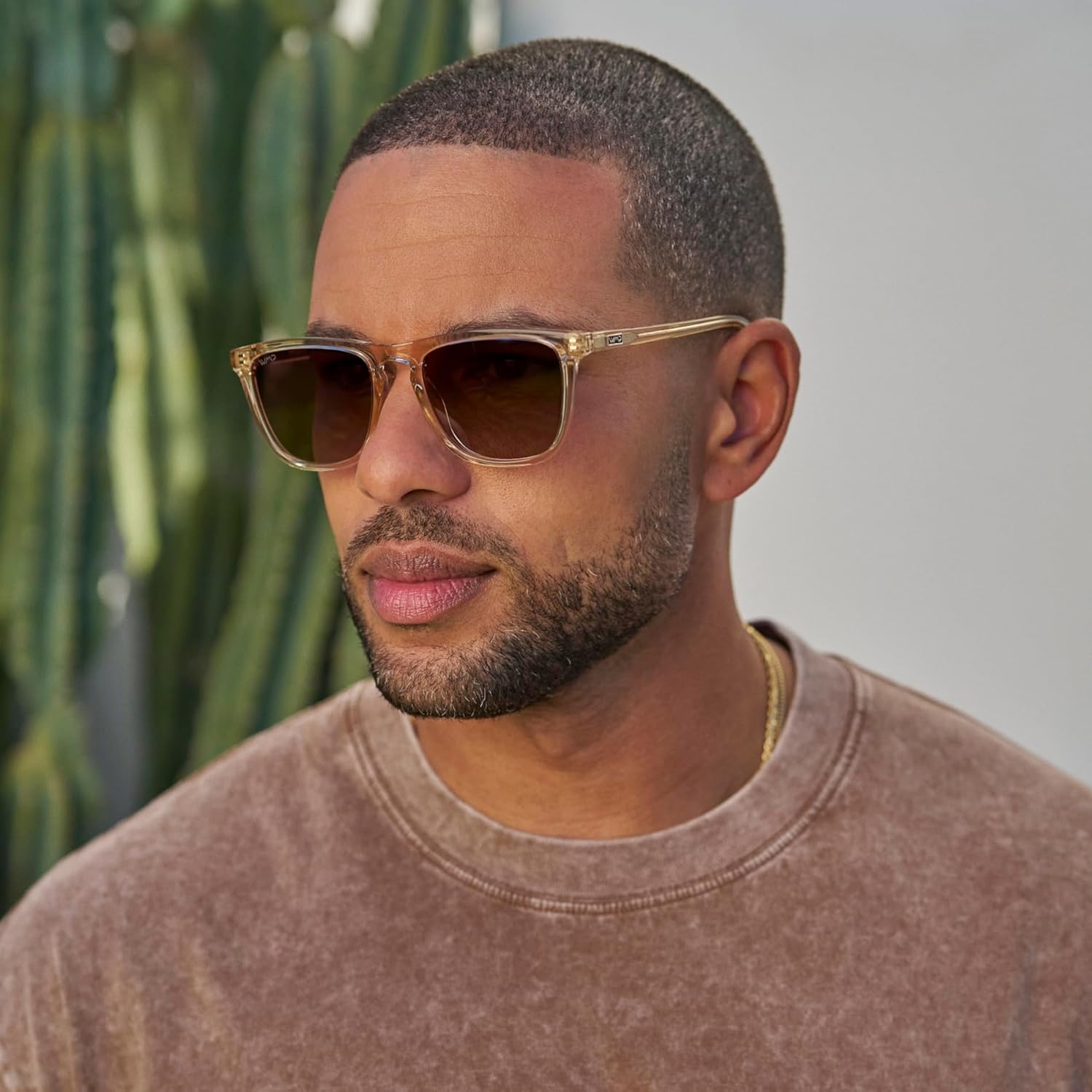 WearMe Pro - Polarized Lens Square Modern Sunglasses for Men