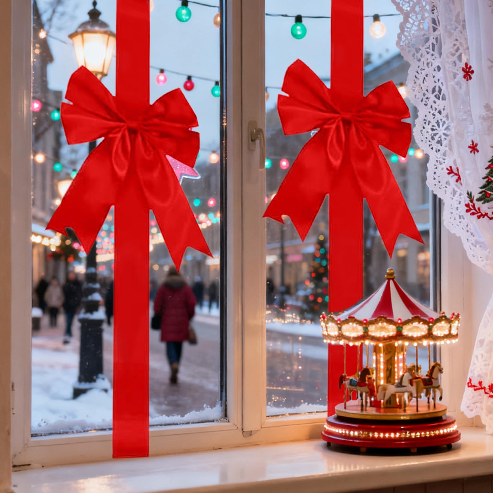 Fiocchi di Natale Decorazioni Per Feste Riutilizzabili