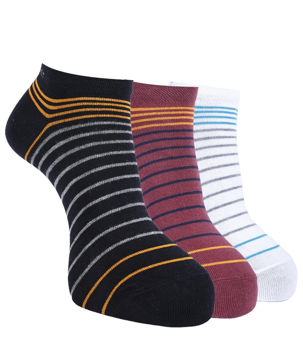 force nxt BY Dollar Socks for Men Solid Ankle Length Cotton Socks, Free Size, Pack of 3 (Multicoloured)-picture-50