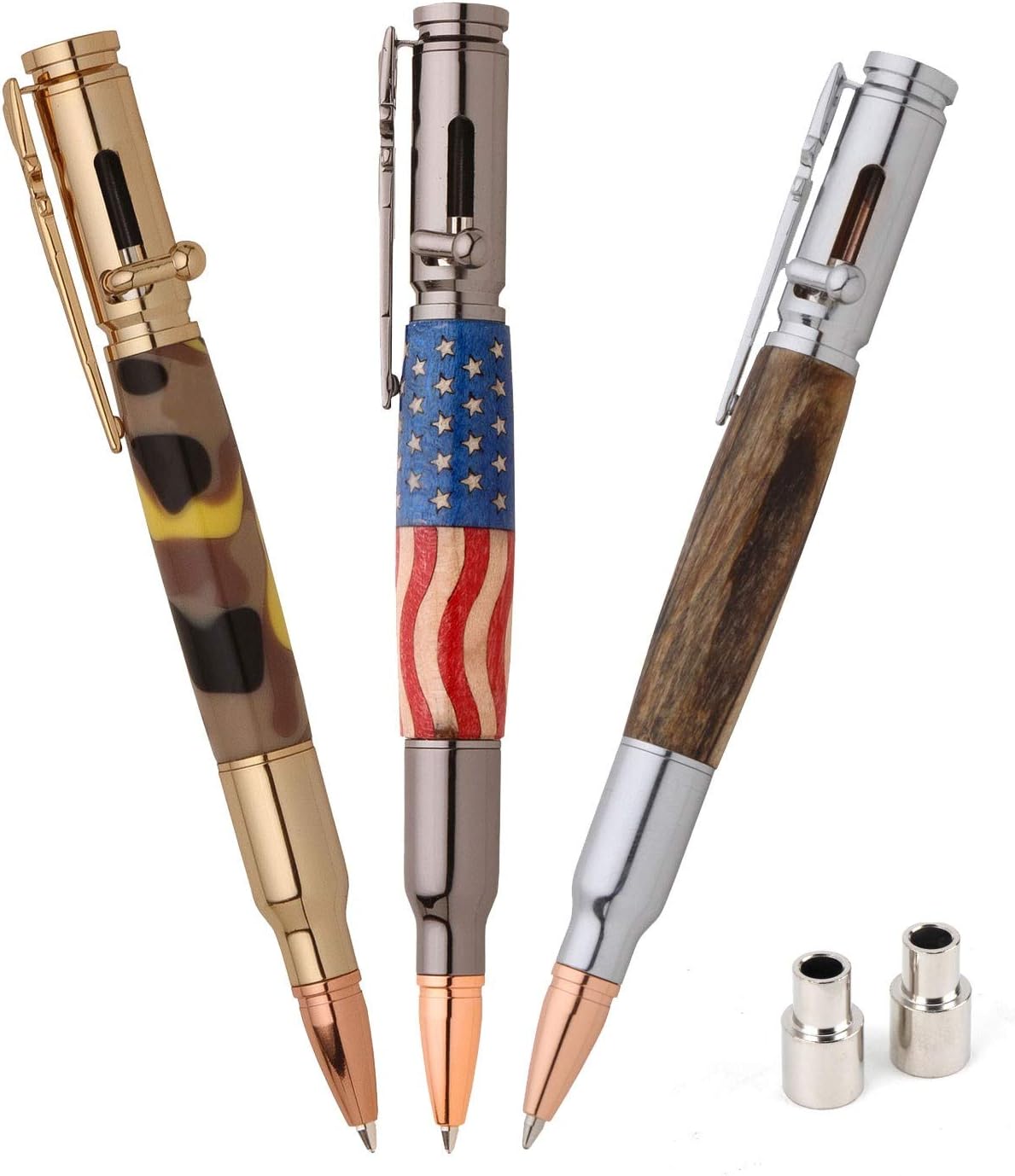 PSI Woodworking PKCPBAPAK 30 Caliber Bolt Action Bullet Cartridge Ballpoint Pen Kit Starter Package Woodturning Project