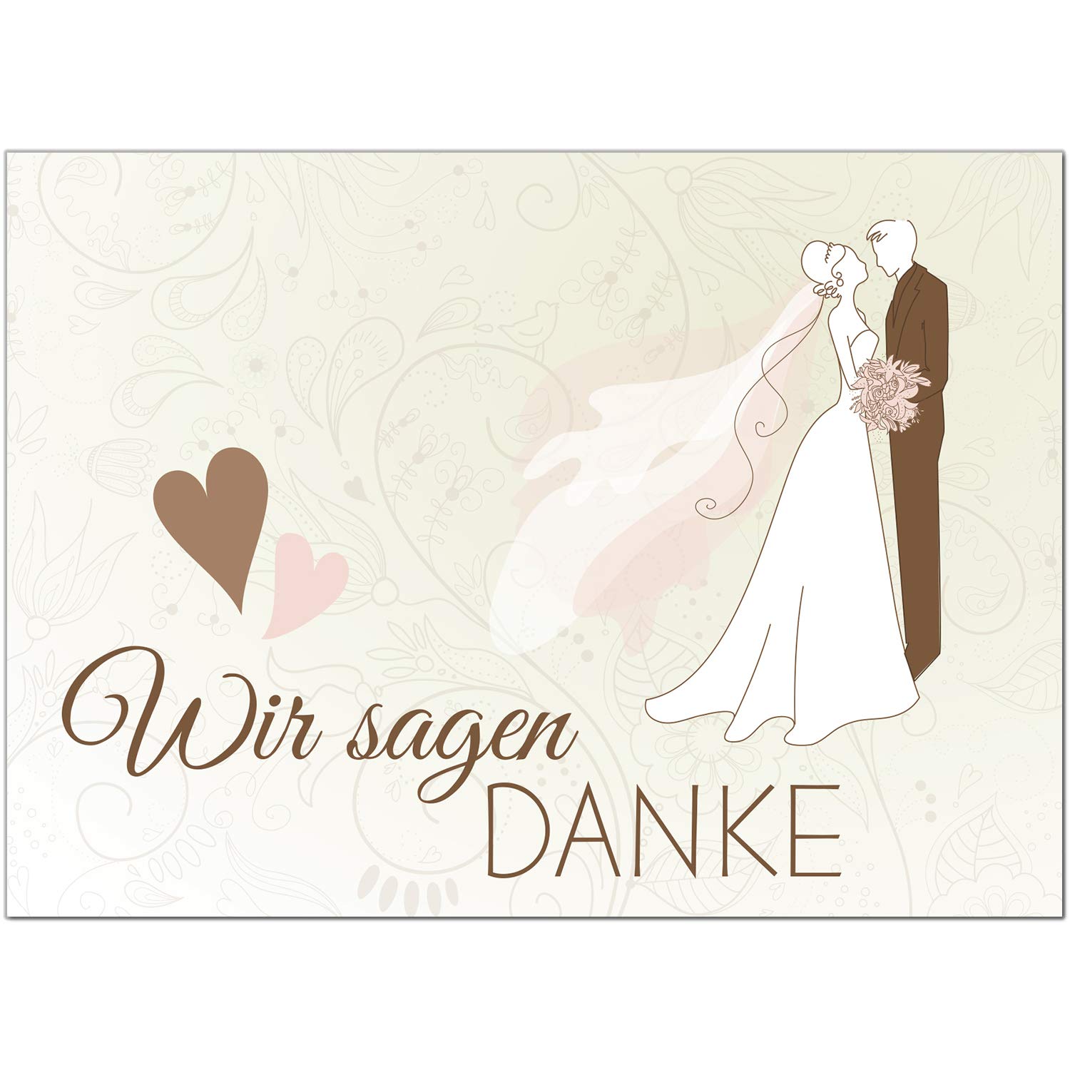 Danksagungskarte Zur Hochzeit "Eukalyptus" – Personalisiert Mit Foto