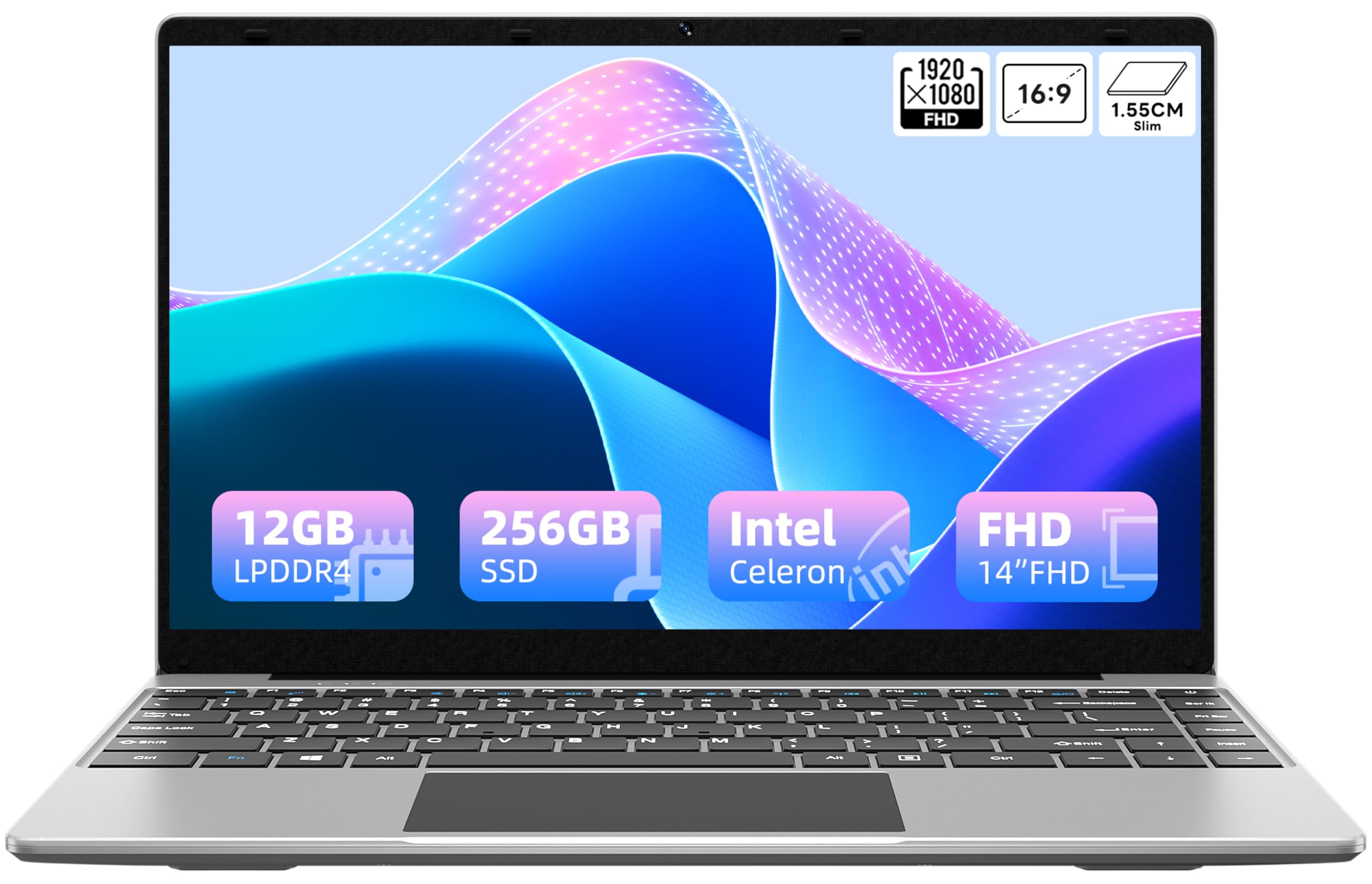 Amazon.com: jumper Laptop, 12GB LPDDR4 256GB SSD, Laptop Computer 
