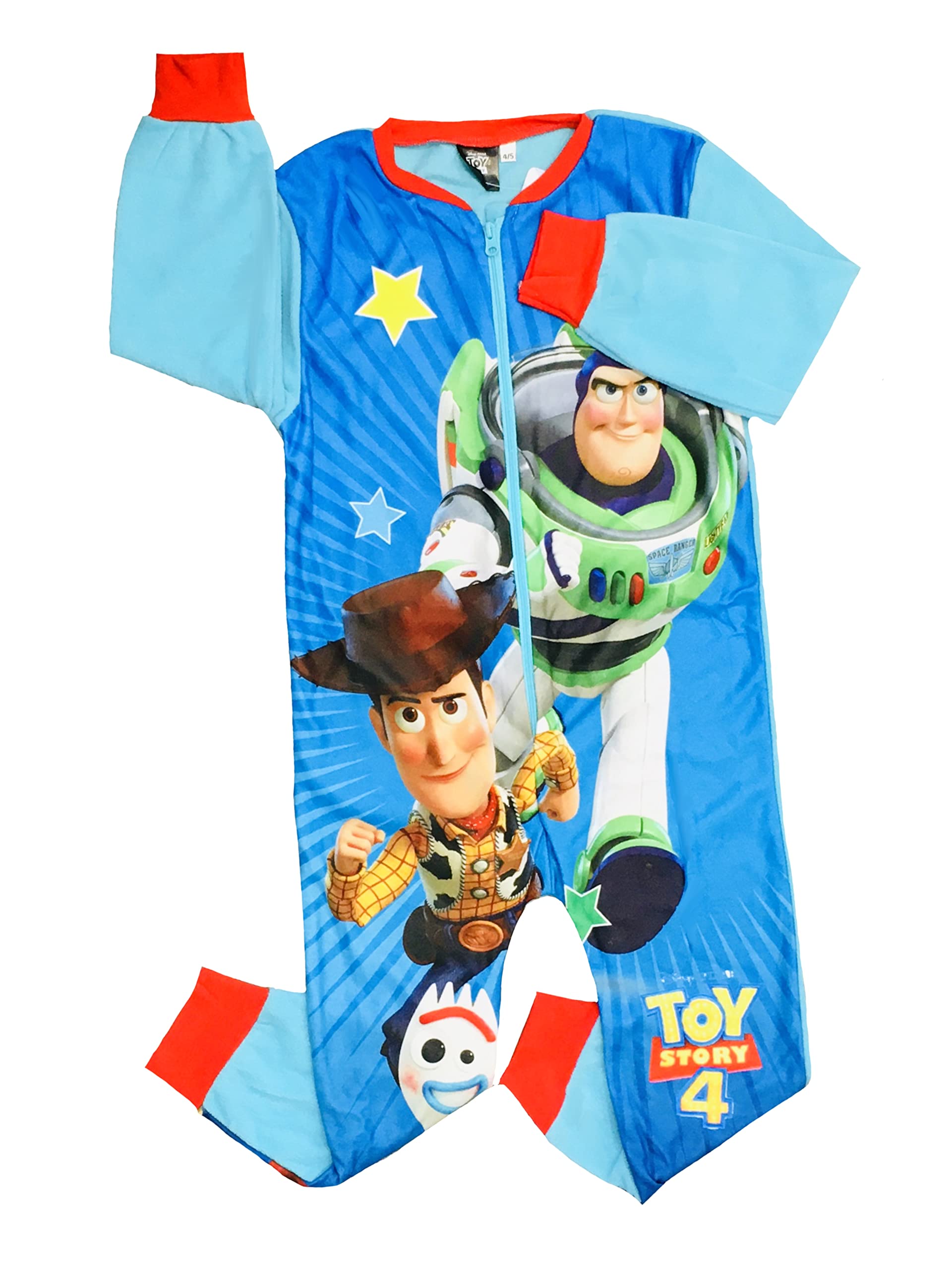 Disney Toy Story Surpyjama Enfant Garçon Fille, Combinaison Pyjama Polaire Chaud sans Capuche, Pyjama Une Pièce Buzz Woody, 18 Mois – 6 Ans