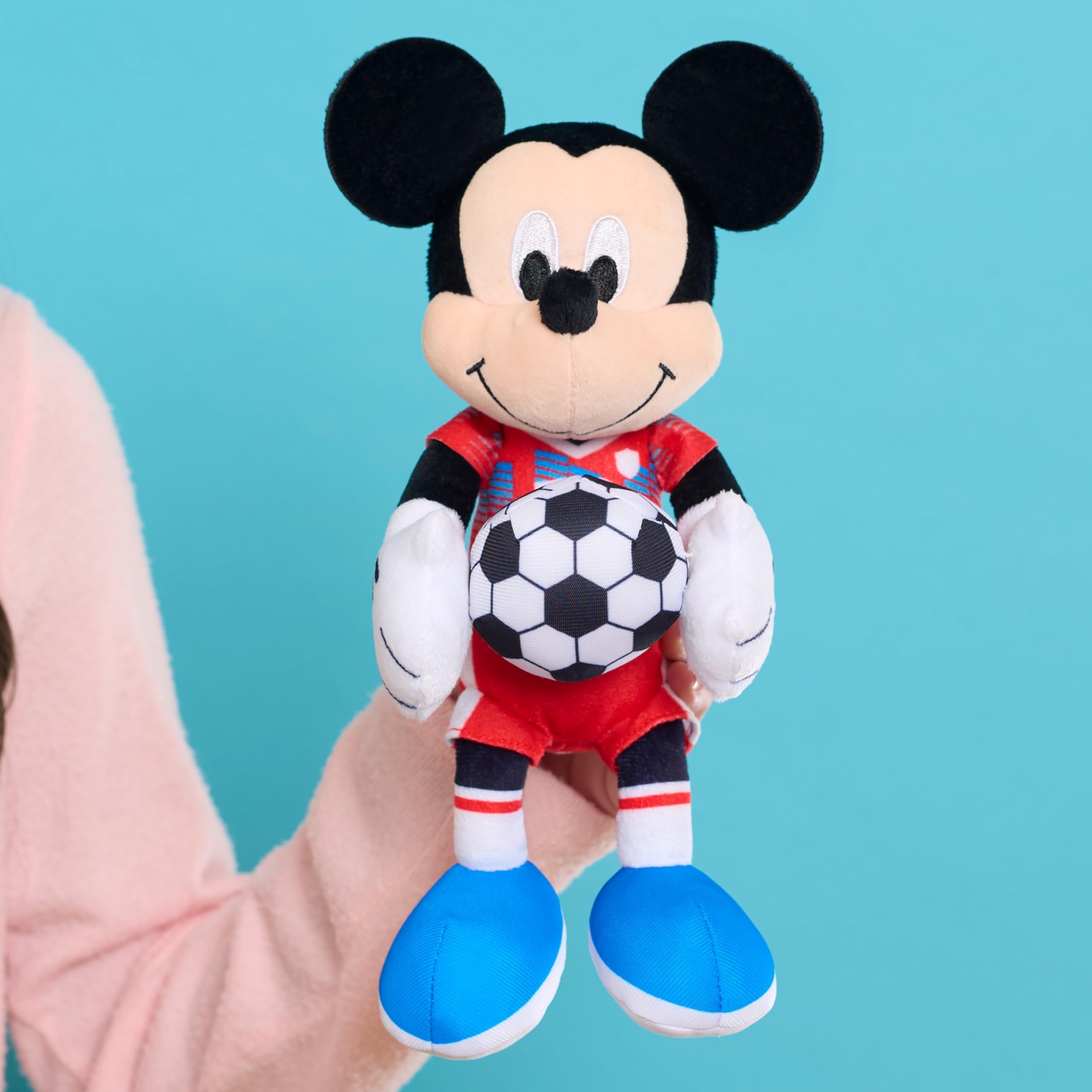 Disney Mickey Mouse - Peluche a forma di calcio, per bambini dai 2 anni in su