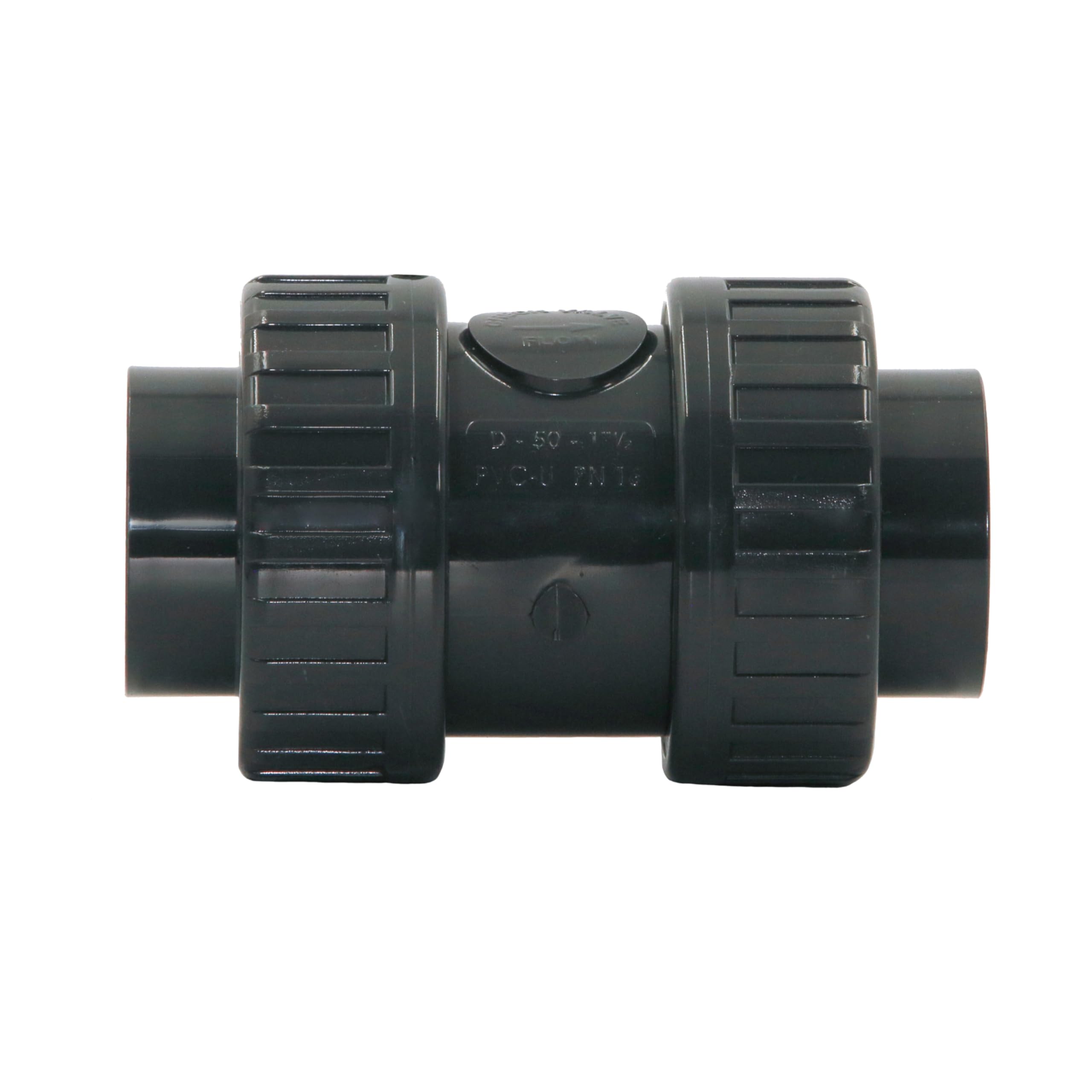 HAF® 2 válvulas antirretorno de PVC gris con 2 manguitos adhesivos de 63 mm, cargadas por muelle, válvula de retención cónica de PVC gris para todas las tuberías. Calidad: fabricado en Europa
