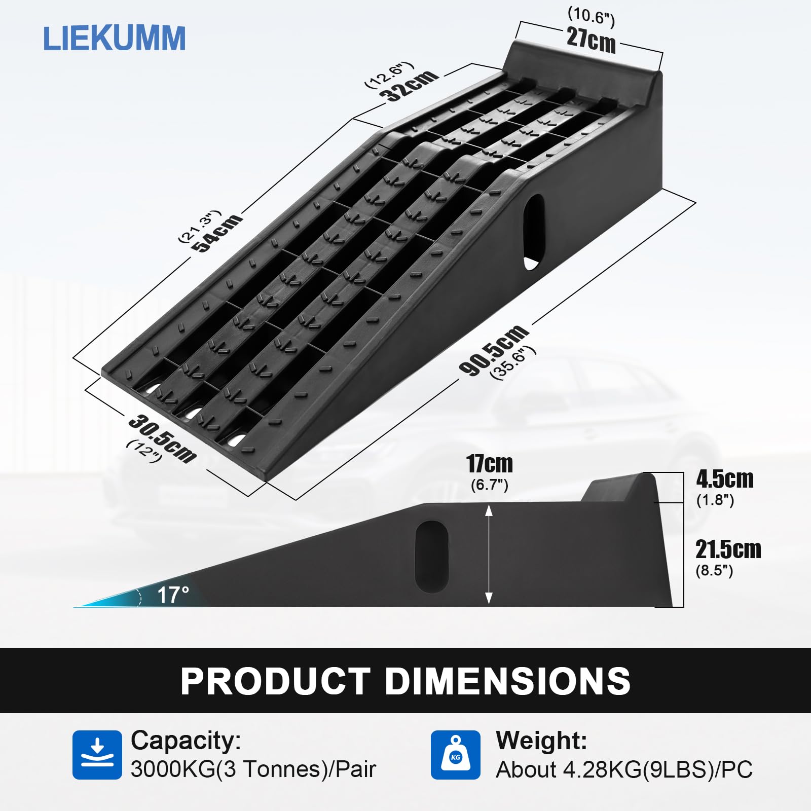 Amazon.co.jp: LIEKUMM カースロープ 車スロープ タイヤスロープ 高さ