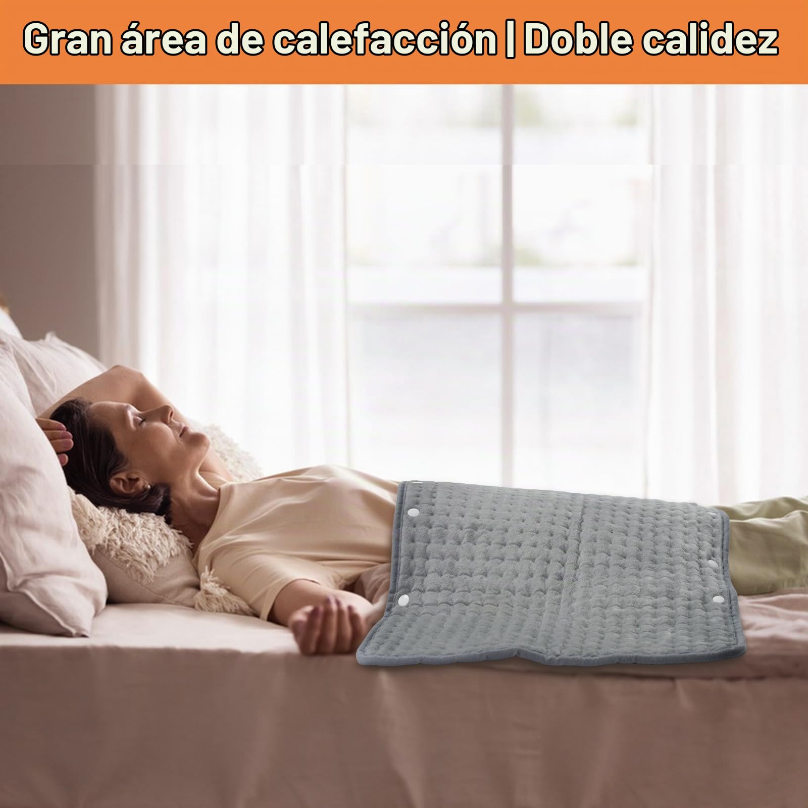 CYFIE Manta Electrica & Calentador de Pies 2 en 1, Almohadilla Electrica 43 x 85cm, Manta Termica para espalda, hombros, Almohadilla Eléctrica Lumbar Calefactor Automático Rápido 30-70℃
