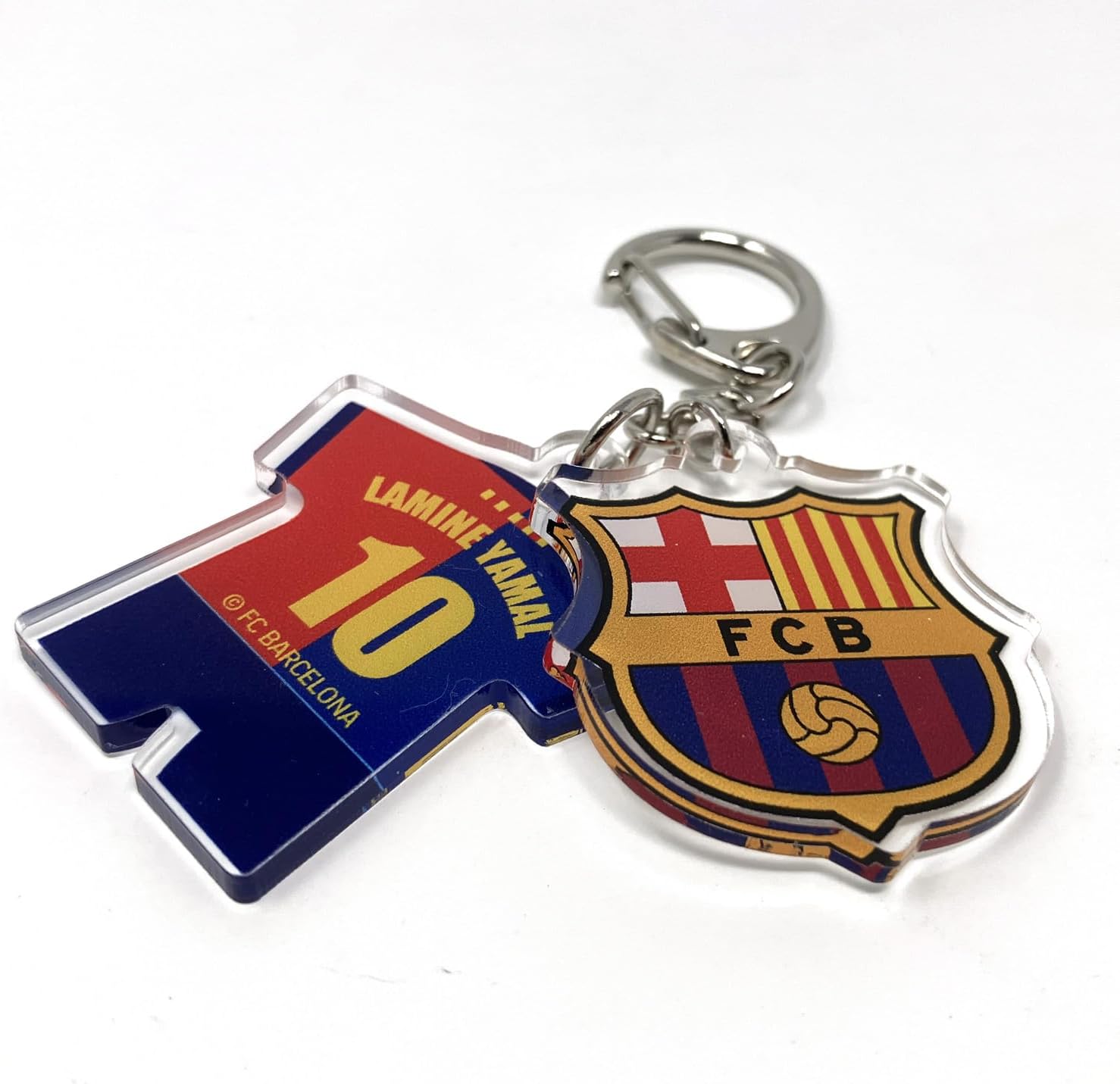 FC Barcelona Keychain Acrylic Double Row Charm #10 Lamine YAMAL NVY F