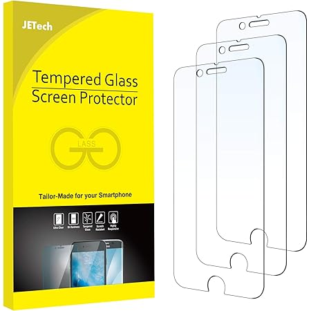 JETech Screen Protector for iPhone SE 2020, 4.7-Inch, Tempered Glass Film, 3-Pack
