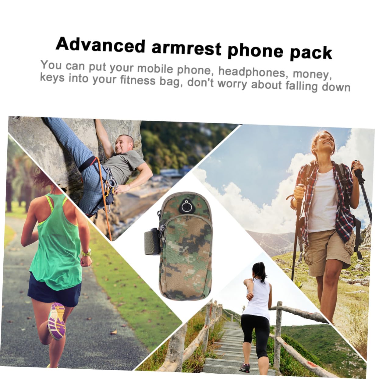 jojofuny 3 Piezas Bolsa de Brazo para teléfono móvil al Aire Libre brazaletes para Correr Bolso de la Banda del Brazo para el teléfono Soporte para Celular Caja del Brazo del teléfono