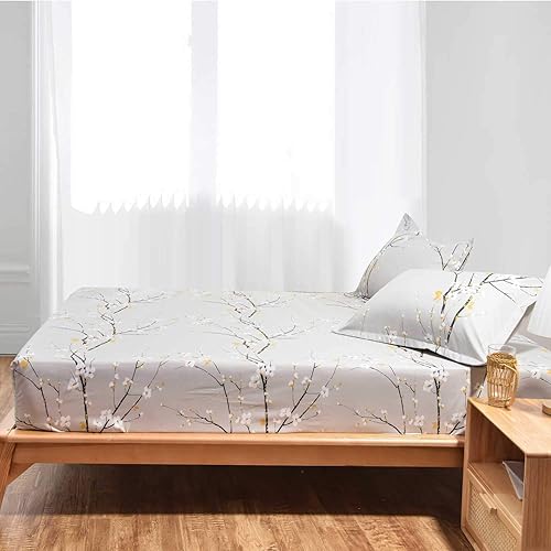 Miniatura 2 de NANKO - Sábana bajera ajustable tamaño queen de 80 x 60 cm (31,5 x 23,6 pulgadas) con bolsillo profundo para colchón, con estampado de mármol, juego