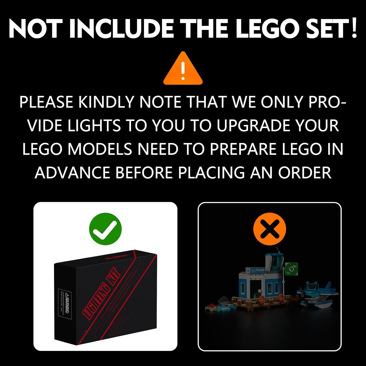 LED Lighting Compatible with Lego Fly with Dodo Airlines 77051, Light Kit Compatible with Lego 77051, Giving Light to Model, NOT Included The Model Set(Classic Edition)