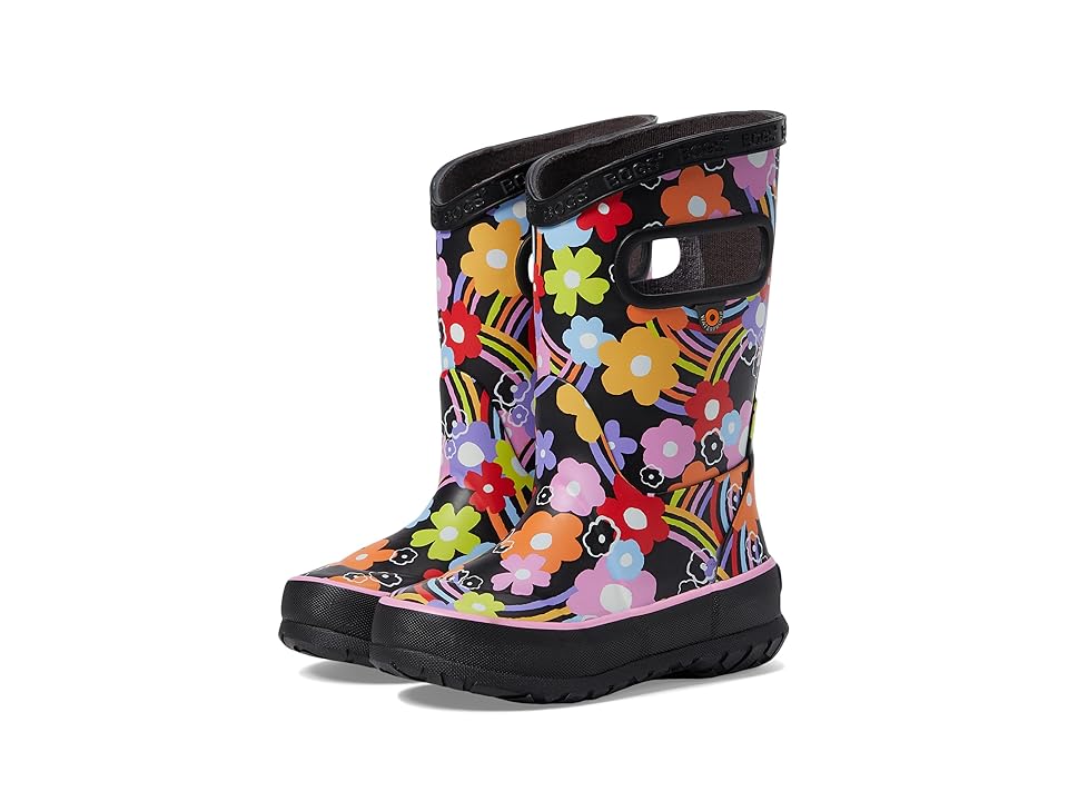 UPC 603246203237 product image for Bogs Kids Rain Boots Rainbow Flower (Toddler/Little Kid/Big Kid) Kids Shoes Blac | upcitemdb.com
