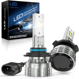 AUXIRACER HB3/9005 LED modelo ventilador 6500K 12V-24V faros blancos para camiones, coches y motos, LED HB3/9005 Recambio para lámparas halógenas y de xenón, 2 bombillas