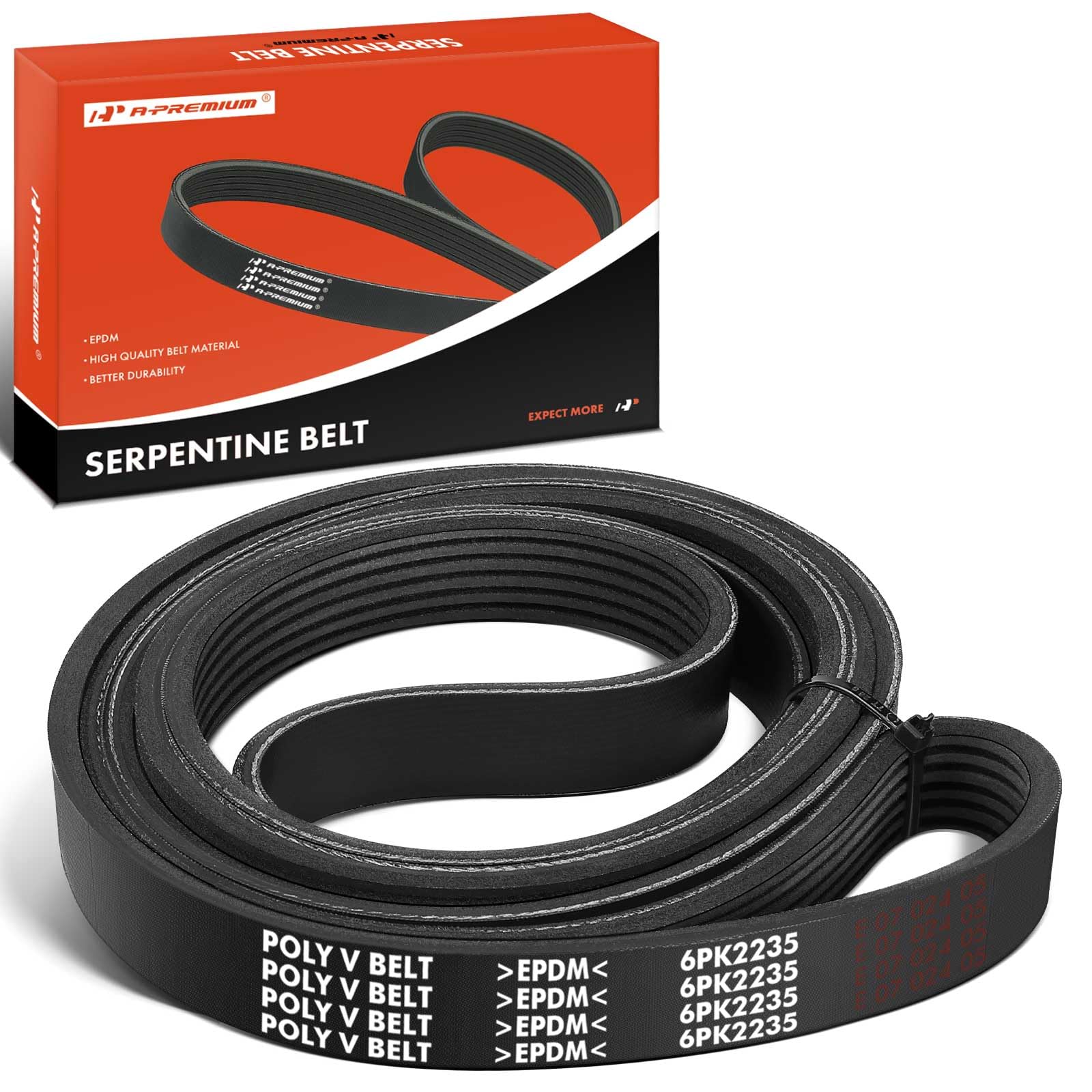 A-Premium 87.95 In Micro-V Aramid Cord Serpentine Drive Belt Compatible with Nissan Altima 2007-2013 2.5L & Ford Fusion 2006-2009 2.3L & Mercury Milan 2006-2009 2.3L