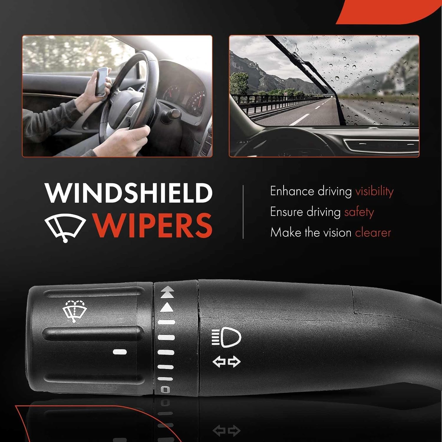 A-Premium Turn Signal Switch, Headlight Dimmer Windshield Wiper Multifunction Switch Lever Compatible with Ford F-150 2014, F-250/350/450/550 Super Duty 2014-2019, Taurus 2013-2019