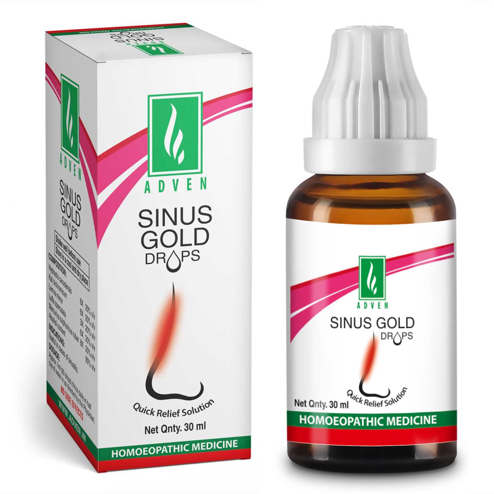 Adven’s Sinus Gold Drops (pack of 2) | Relief from Sinus Congestion, Headache, Blocked Nose & Nasal Discharge | Supports Clear Breathing & Sinus Comfort-image-23