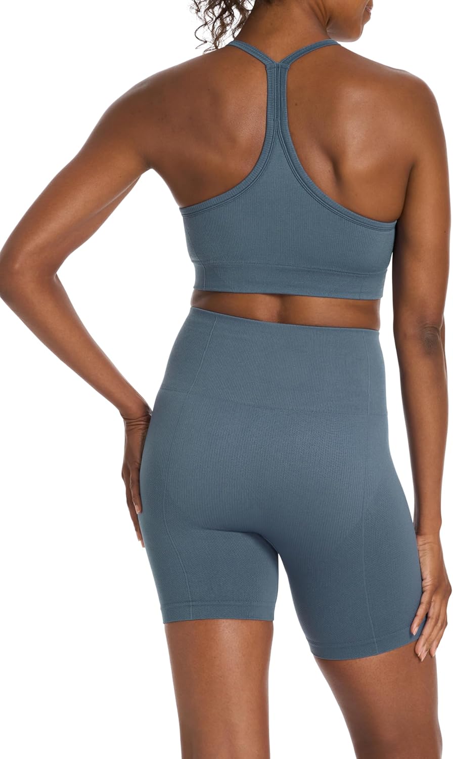 PUMA womens 2 Piece Seamless Active Stretch Tank & Short Set - Image 3