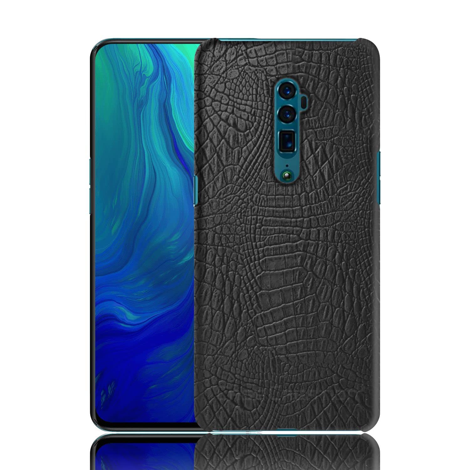Case Creation for Oppo Reno 10x Zoom Crocodile Leather Pattern Phone Case, Luxury Business Style PU Texture Premium Cover Fashion Alligator Skin Natural Feel Hard Back Cover for Oppo Reno 10x Zoom (B09YZRN8LN) Amazon Price History, Amazon Price Tracker